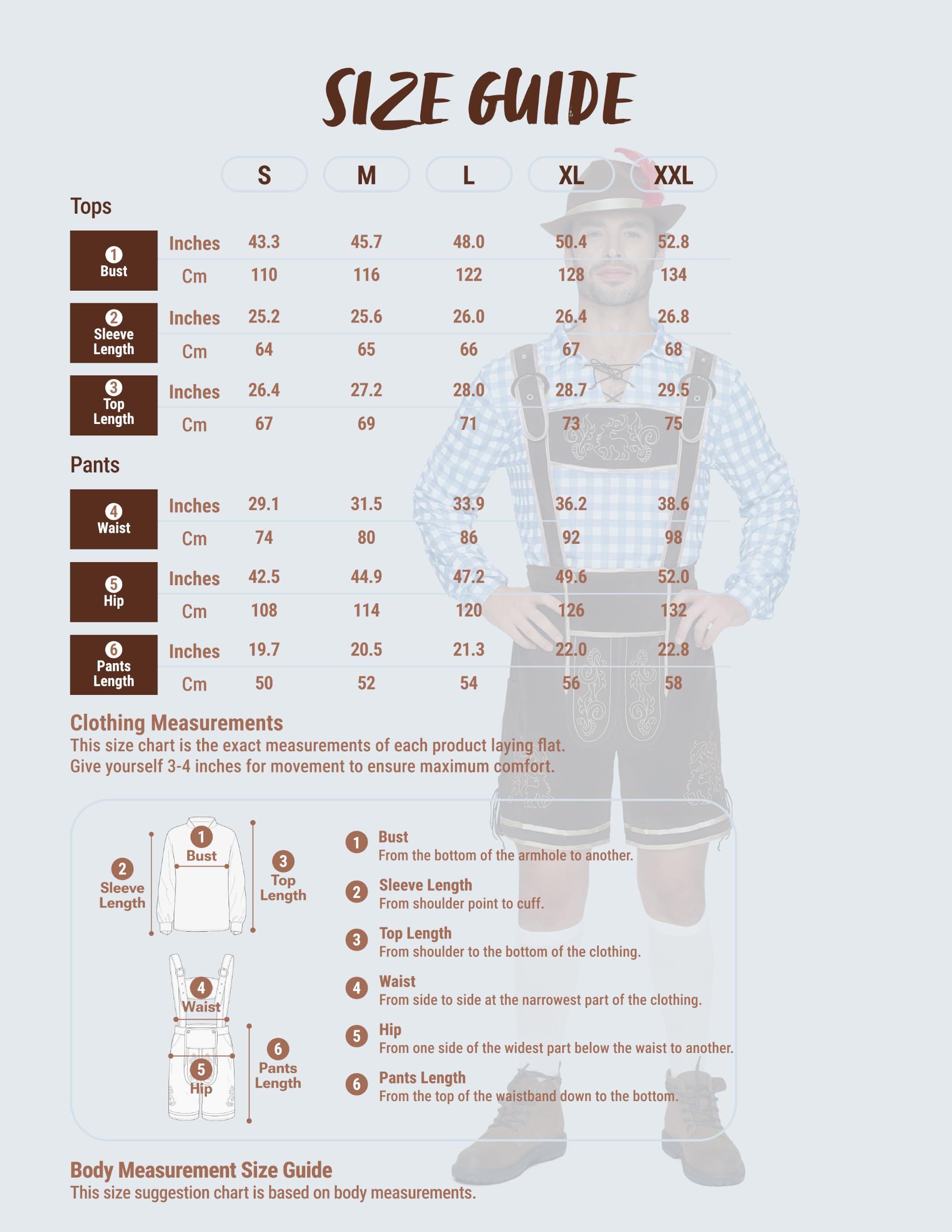 Spooktacular Creations Grün Blau Rot kariertes deutsches bayerisches Oktoberfest-Kostümset für Herren für Halloween-Verkleidungspartys und Bierfest