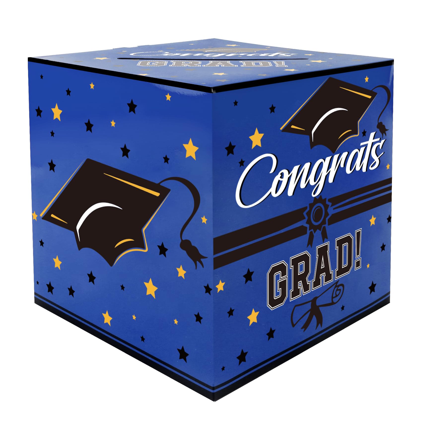 2025 Graduation Decorations, Blue Graduation Card Box, Graduation Party Table Decorations Class of 2025 Graduation Gifts Money Box for Cash Gift Graduation Accessories Grad Party Favors Supplies