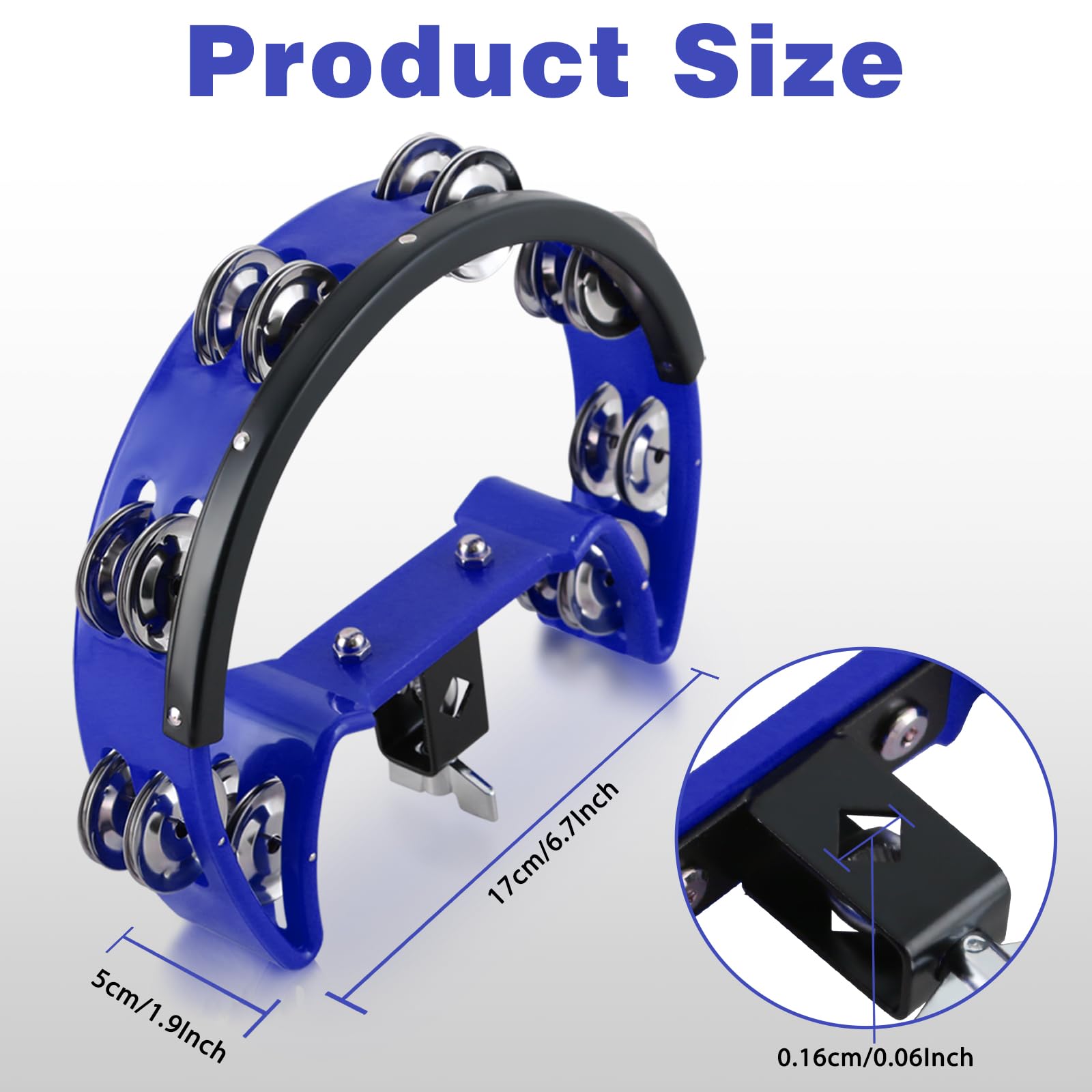 Amazon.com: EASTROCK Drum Set Tambourine with Mounting Eye