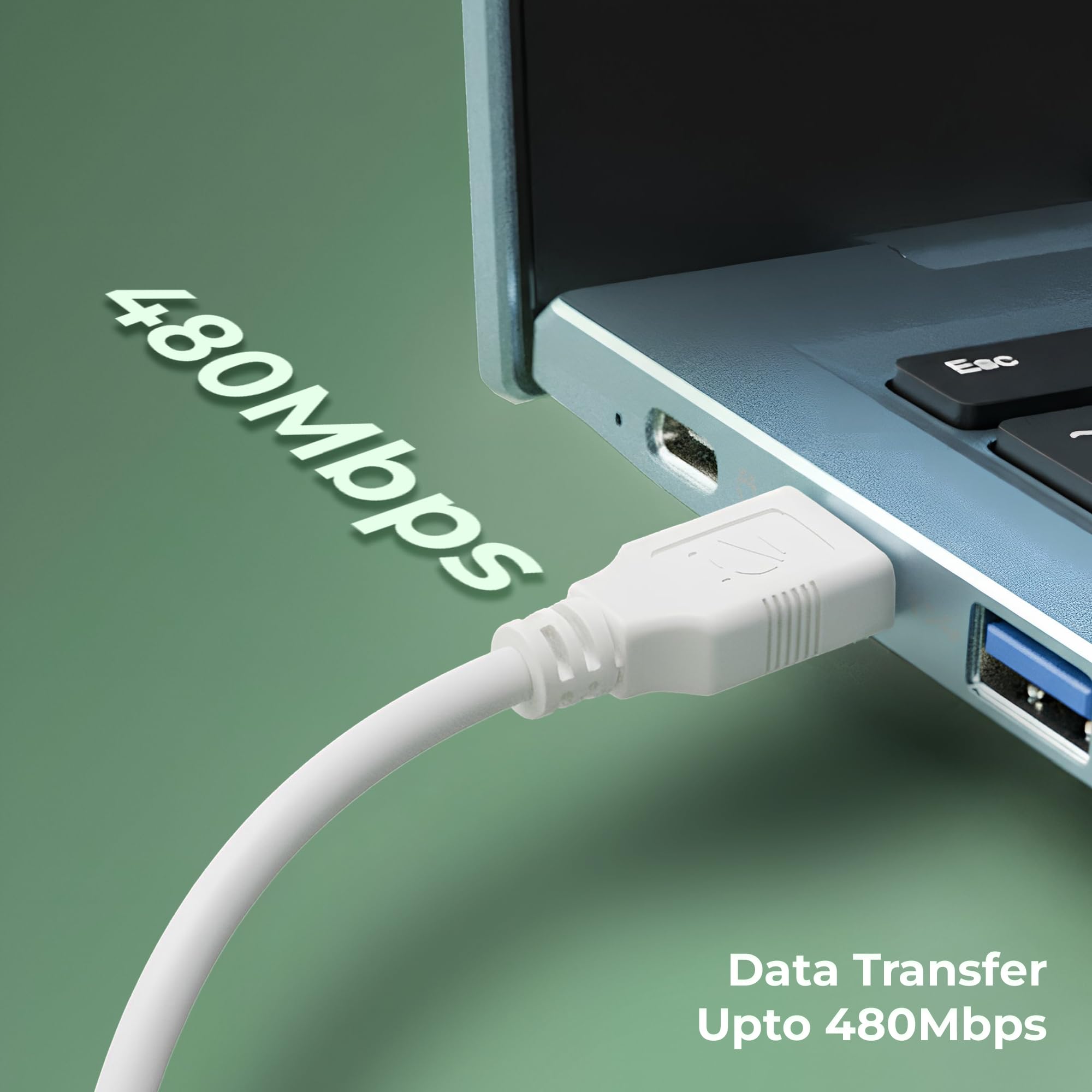 Zebronics USB Type-A to Type-B Printer Cable, 1.5 Meters, 480Mbps High-Speed Transfer, Nickel-Plated Connectors, Full Copper Core, for Printers, Scanners & Other Devices (PC15P) — Amazon image 4