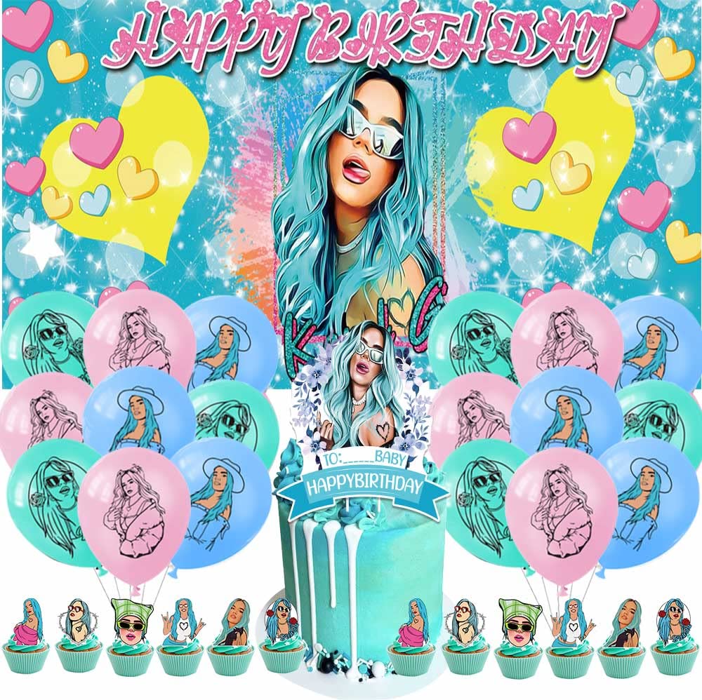 Buy Karol G Party Supplies Decorations Birthday Cake Topper Balloons