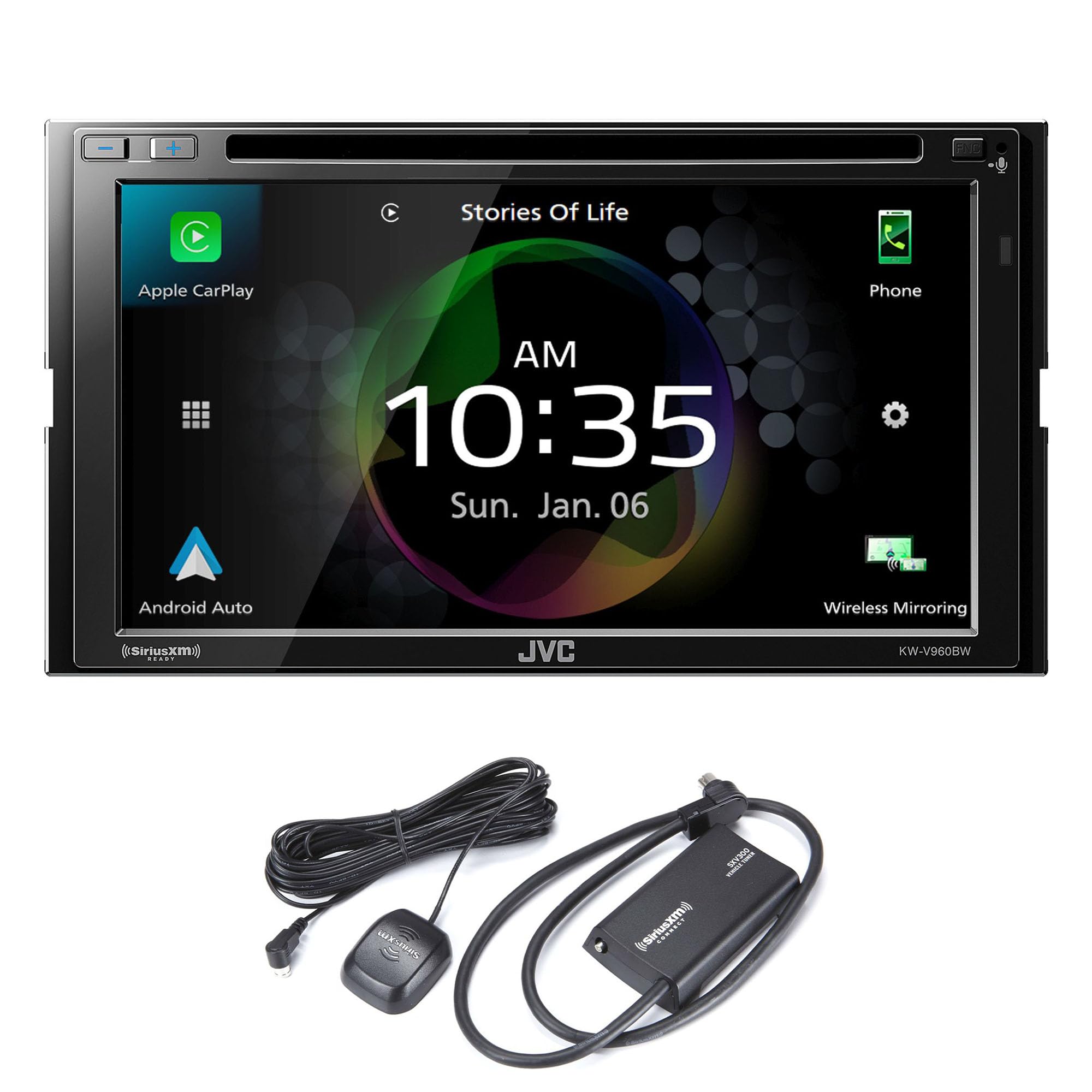 Amazon.com: JVC KW-V960BW Works with Wireless CarPlay, Wireless