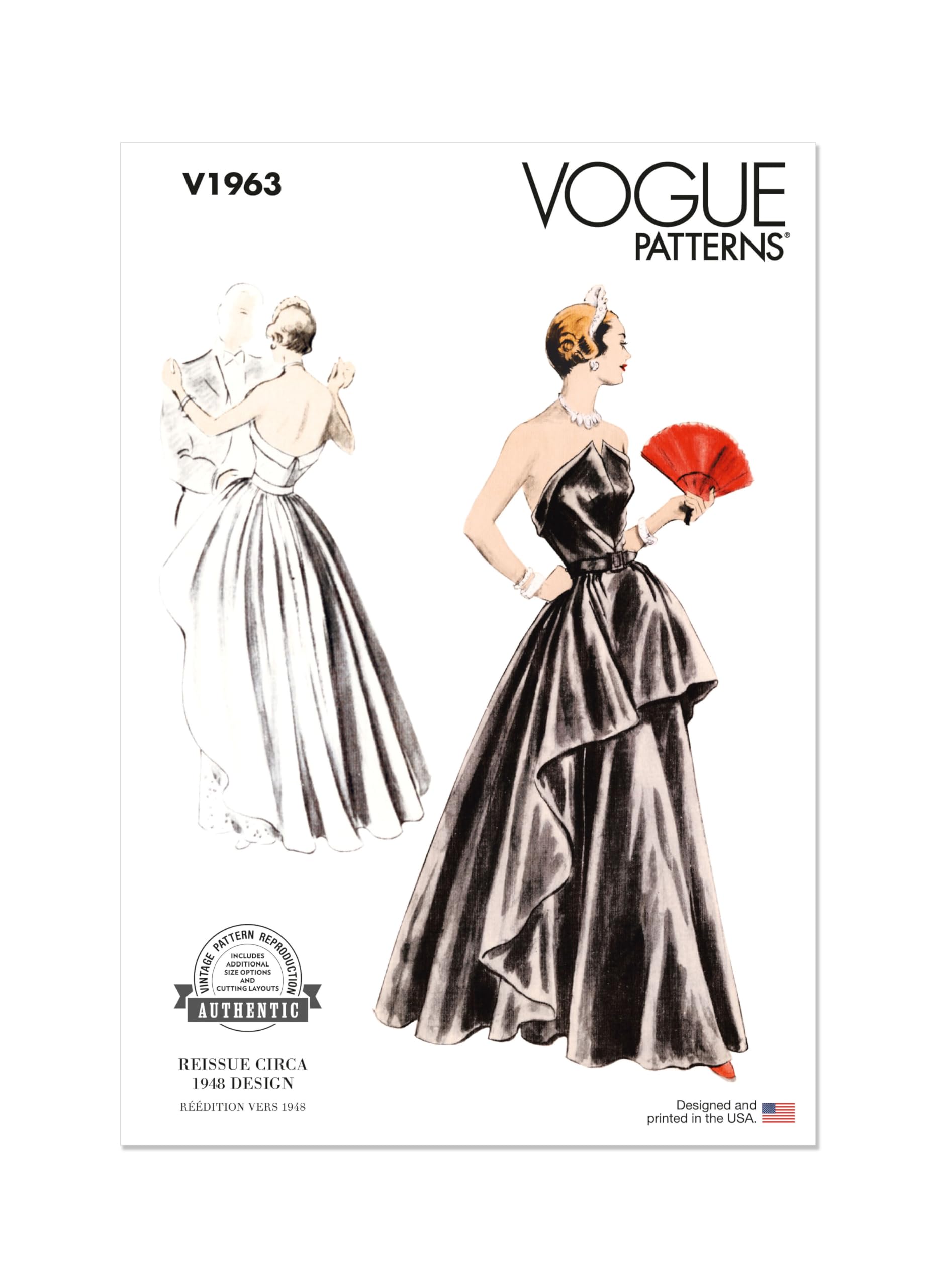 McCall'sVogue V1963AX5 Misses’ Evening Dress AX5 (4-6-8-10-12)