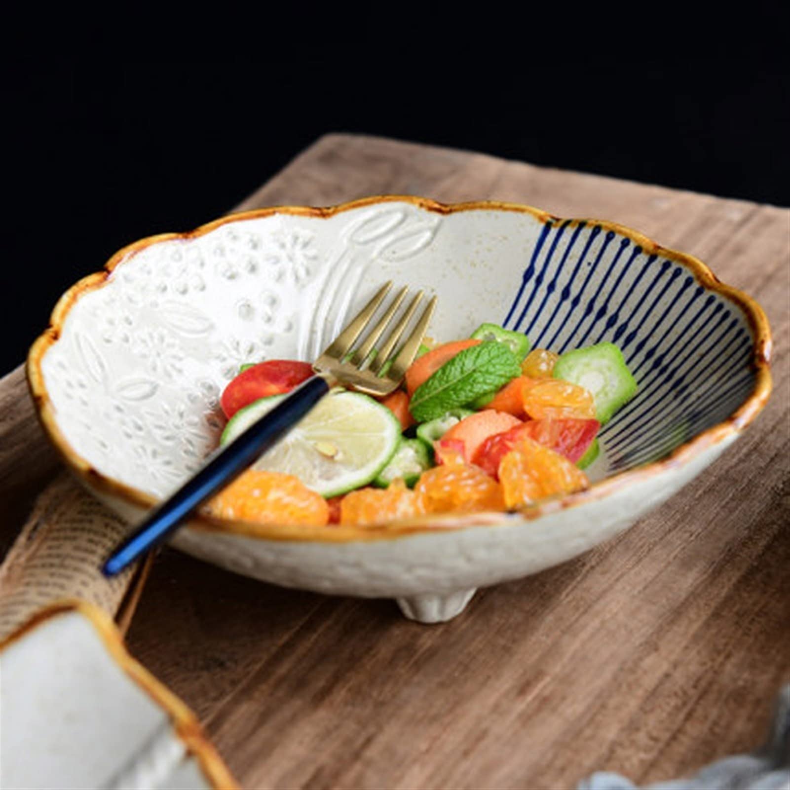 Cucina Creativa Giapponese in Ceramica per la tavola, insalatiera, fruttiera, Dessert, Colazione, zuppa
