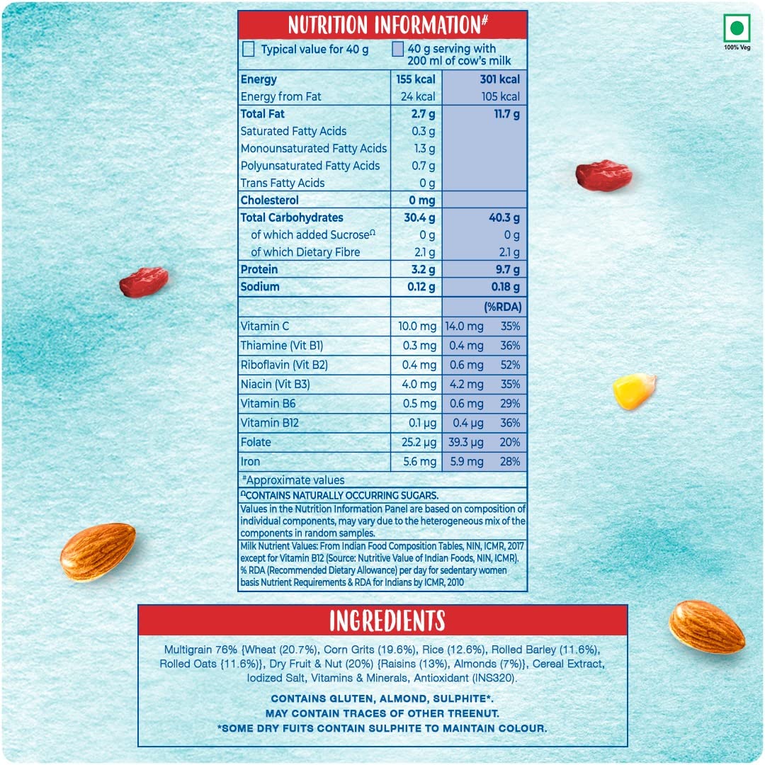 Kellogg's Muesli 0 Added Sugar Breakfast Cereal High in Iron