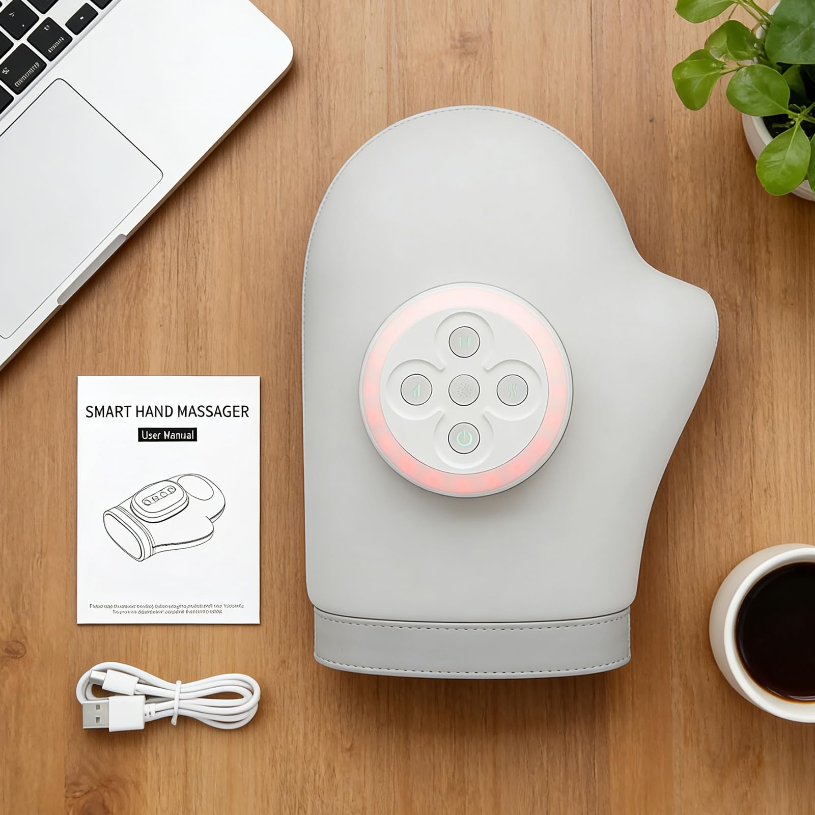 Masajeador de Manos con Calor y Compresión Máquina de Masaje Portátil y | Masajeador Eléctrico para Muñeca para Viajeros Jugadores Familia Amigos Estudiantes Adultos Hombres Mujeres Hoga