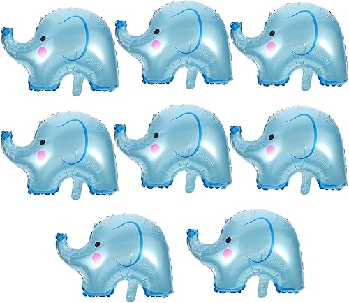 Amosfun - Globos de elefante para bebé (8 unidades), color azul
