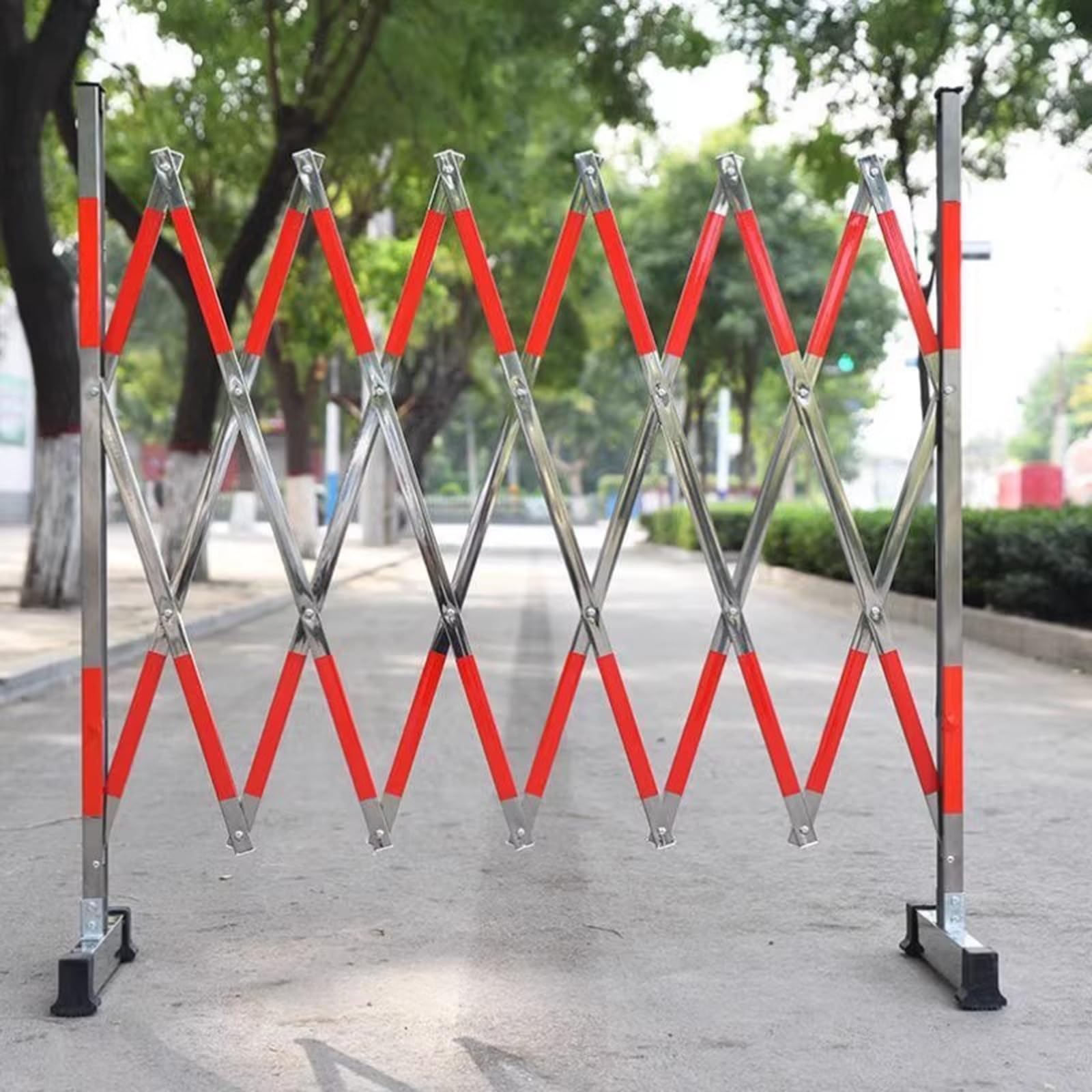 Barrière de circulation extensible en acier inoxydable pliable 1,2x2m
