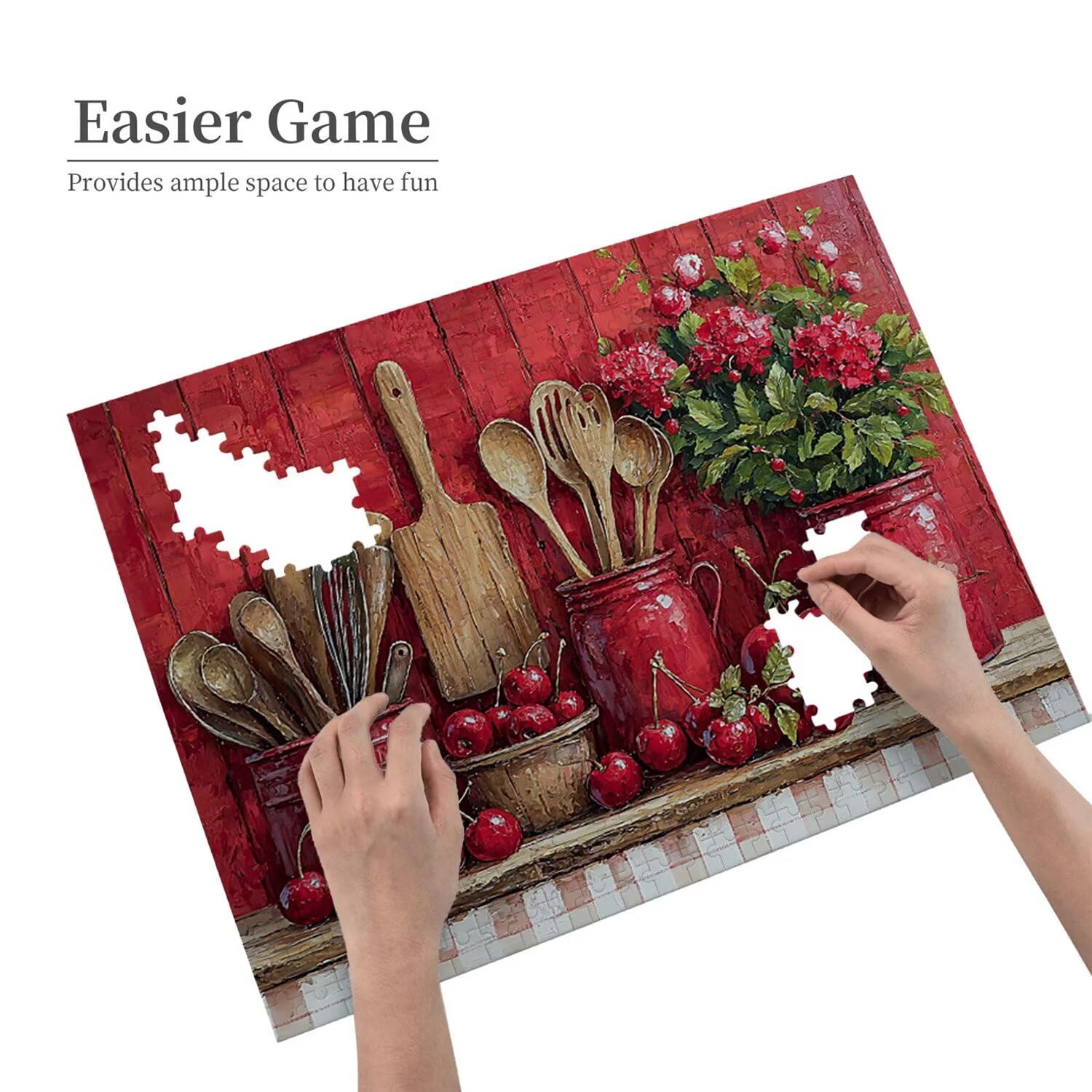 2000 sztuk puzzli dla dorosłych, przybory kuchenne, kwiaty, puzzle, wyzwanie rodzinne, aktywność, gry, edukacyjne, redukujące stres, DIY, do dekoracji domu, na prezent, 100 x 70 cm, W-95
