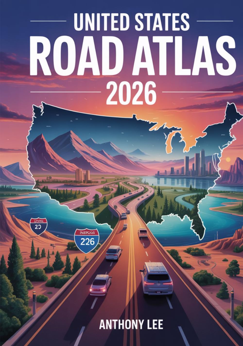 United States Road Atlas 2026: Large-Scale Easy-Read Road Atlas of the United States: Interstate Highways, State Roads, City Insets, Scenic Routes, and Points of Interest