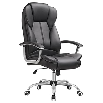 SONGMICS Gaming Chair with Armrests, Black