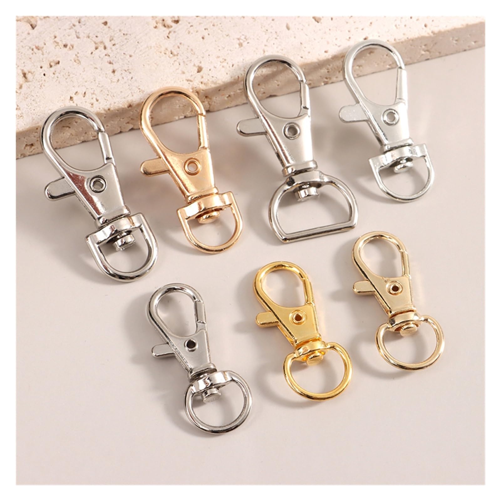 Chiusura Borsa Clik-Clak In Metallo Per Borse 4cm X 4 Cm - Argento