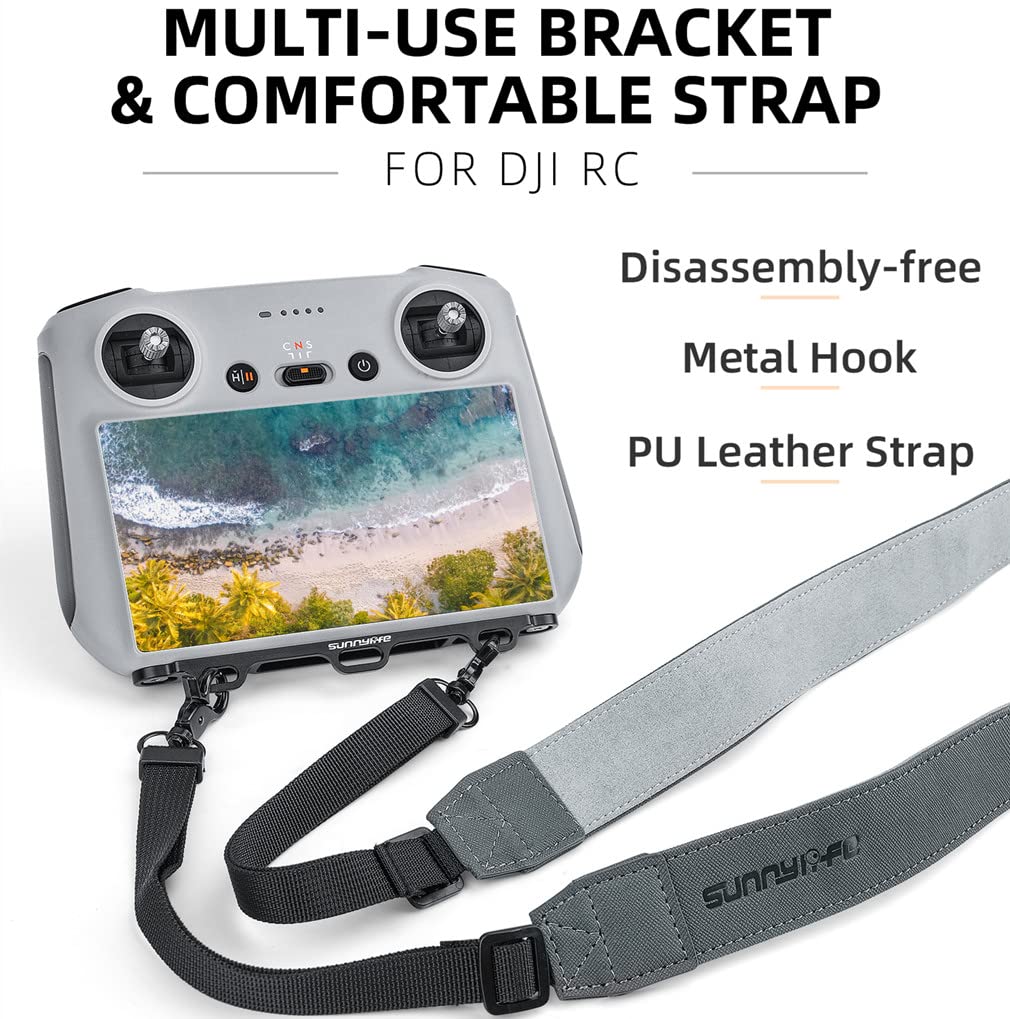 Taoke Adjustable Neck Strap for D JI RC Controller Free Disassembly PU Leather Shoulder Lanyard compatible with Mavic Mini 3 Pro - Image 2