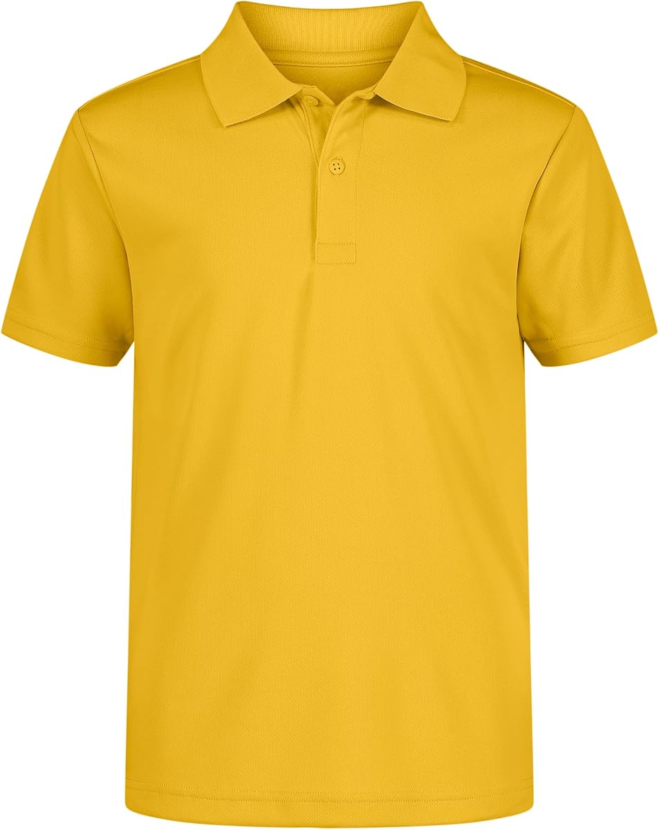 Nautica Polo de manga corta para uniforme escolar para niño, cierre de botón, material de rendimiento que absorbe la humedad