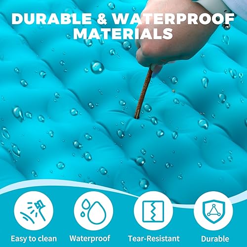 Miniatura 5 de Colchón de aire para campamento, almohadilla de dormir autoinflable, equipo de campamento, cama de viaje, almohadilla para dormir, cama portátil,