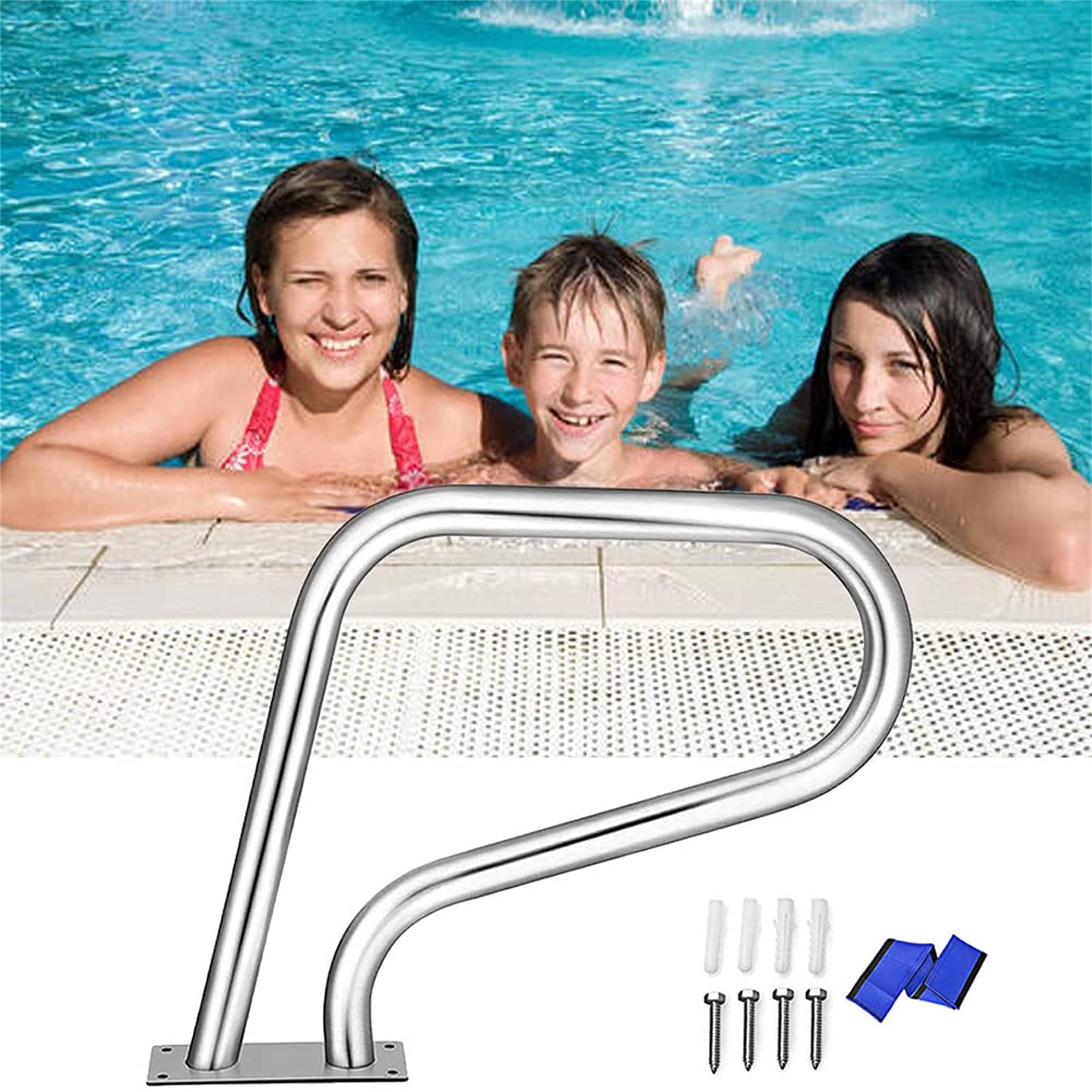 Rampe de piscine durable en acier inoxydable de 1,2 m résistante