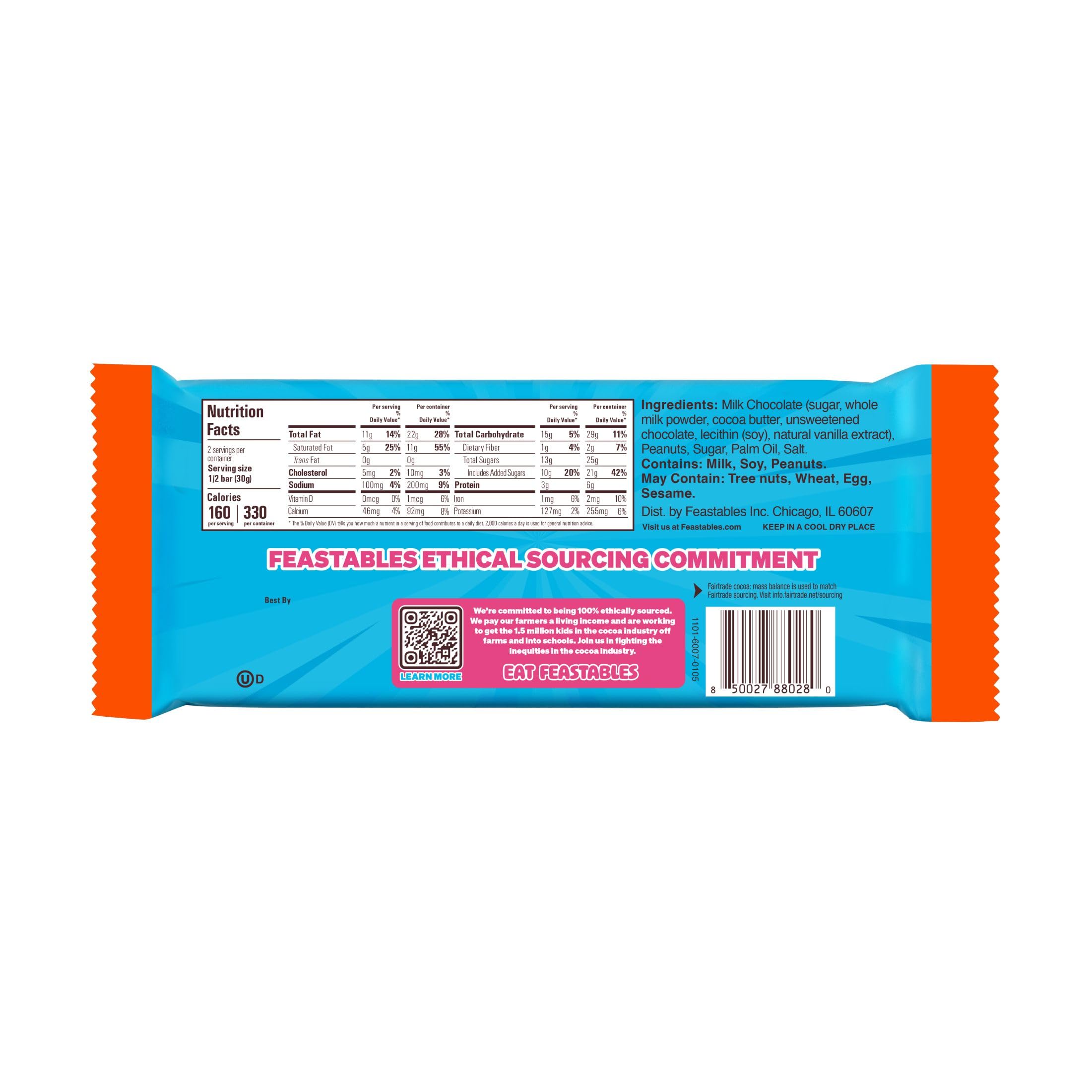 Feastables MrBeast Chocolate Bars/Barras de chocolate (10 x 60 g) - El regalo de chocolate para la verdadera bestia (Deez Nutz/Peanut Butter)