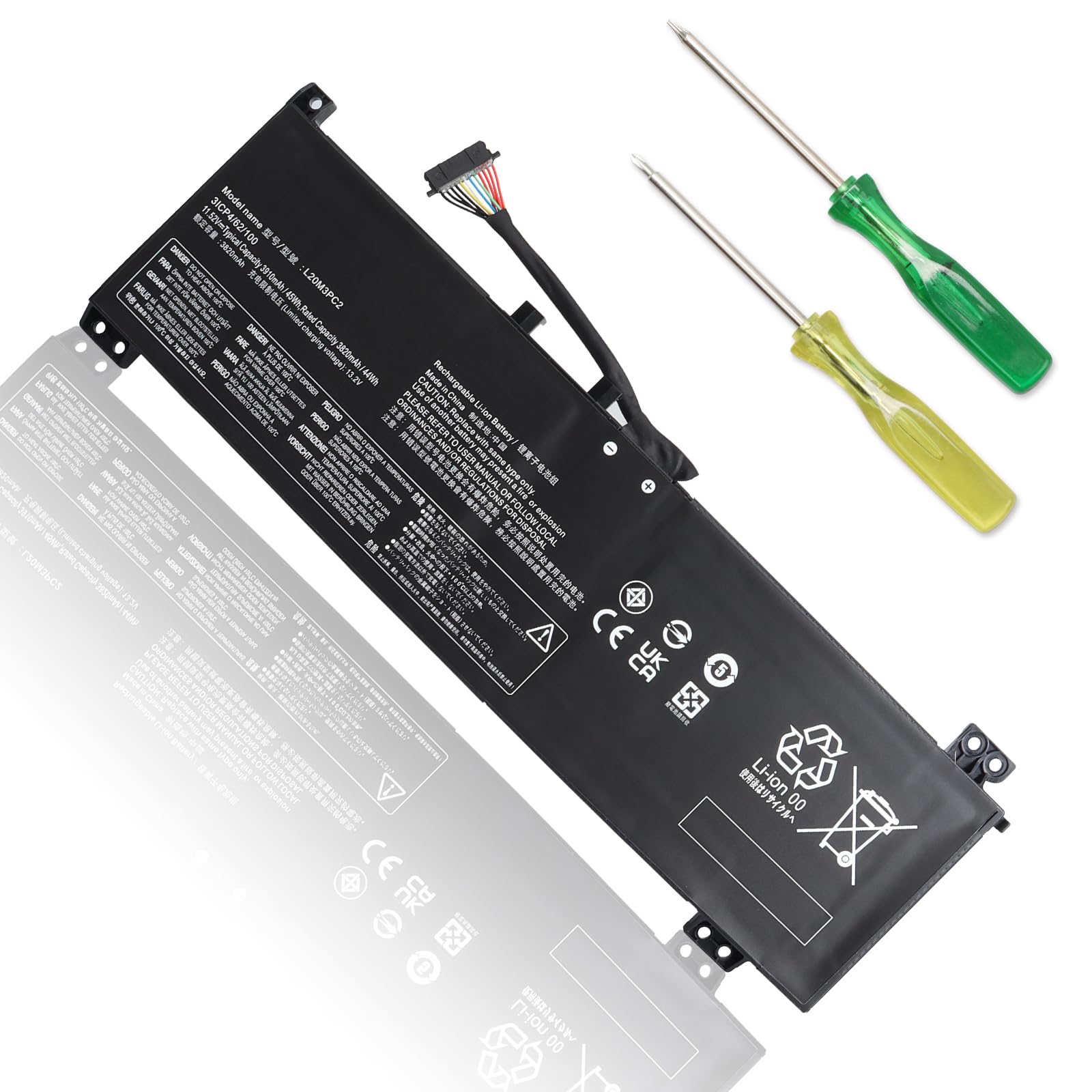 JIMACRO L20C3PC2 L20D3PC2 L20M3PC2 Batería Compatible con Portátil Lenovo Ideapad Gaming 3 3i Gaming 3-15IHU6 3-15ACH6 Tipo 82K1 82K2 Serie 82K1002RGE 82K200T3GE 5B11B96715 5B11B96719 L20L3PC2