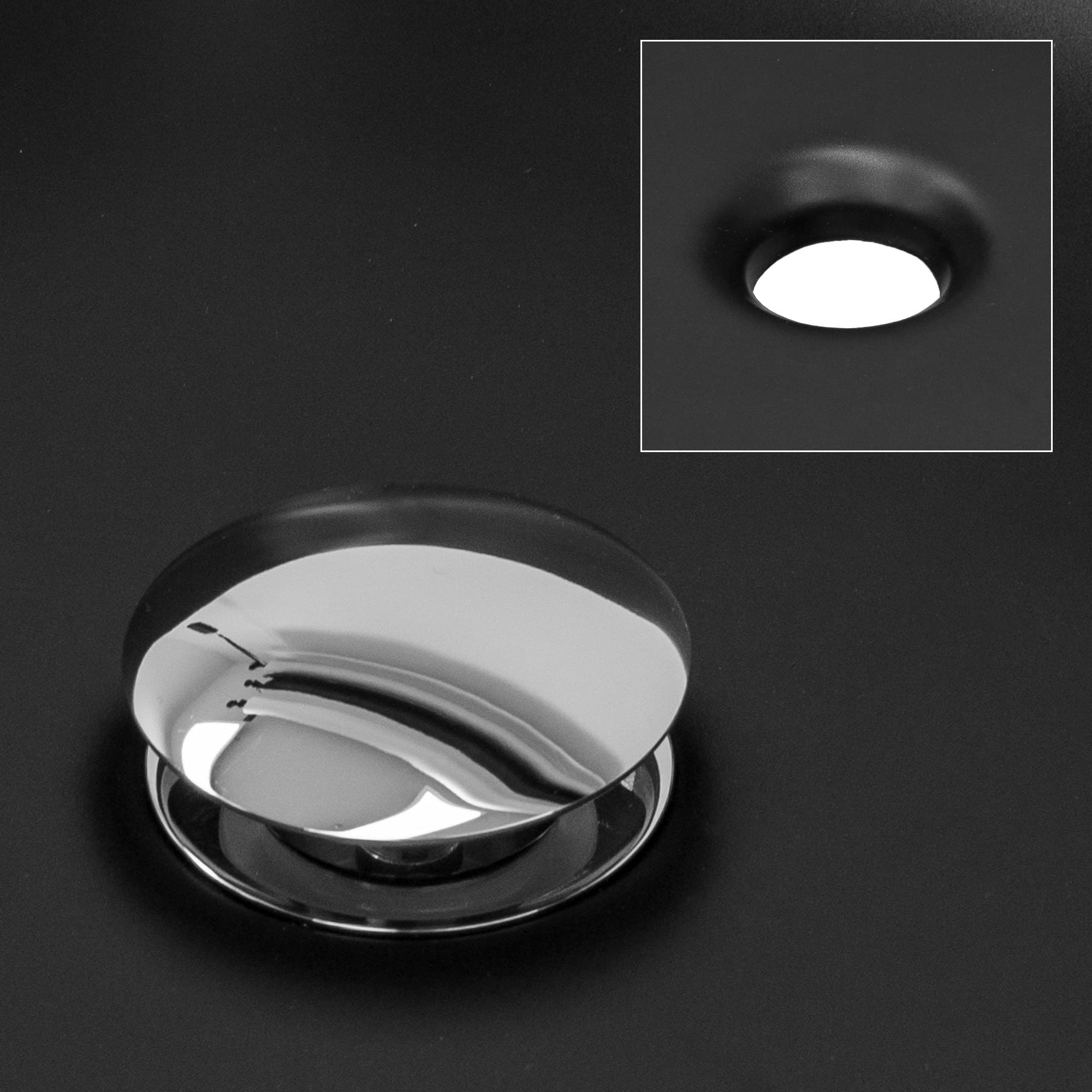ML-Design Lavabo da Appoggio 41x33,5x14,5 cm in Ceramica Nera Opaca Lavello Ovale Lavandino Design Semplice Moderno con Foro di Scarico Lavamani Vaschetta Elegante da Bagno Toilette WC Sanitari Casa
