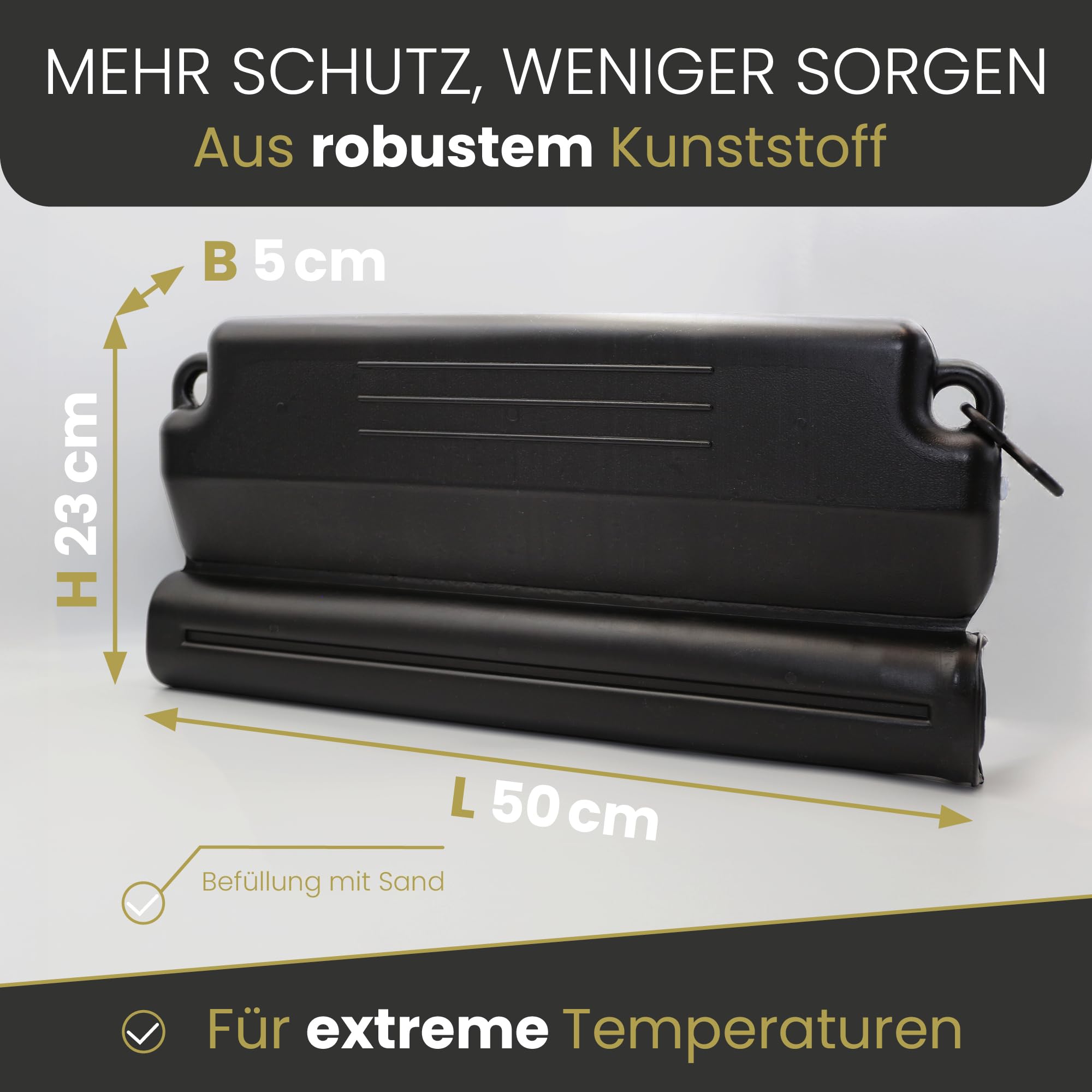 HAF Eisdruckpolster Pool 50 x 23 x 5 cm (16 Stück) – Gefüllt mit Sand und inkl. Verbindungshaken – Frostschutz in robuster Premiumqualität – Eisbrecher für winterfeste Pools und Schwimmbecken