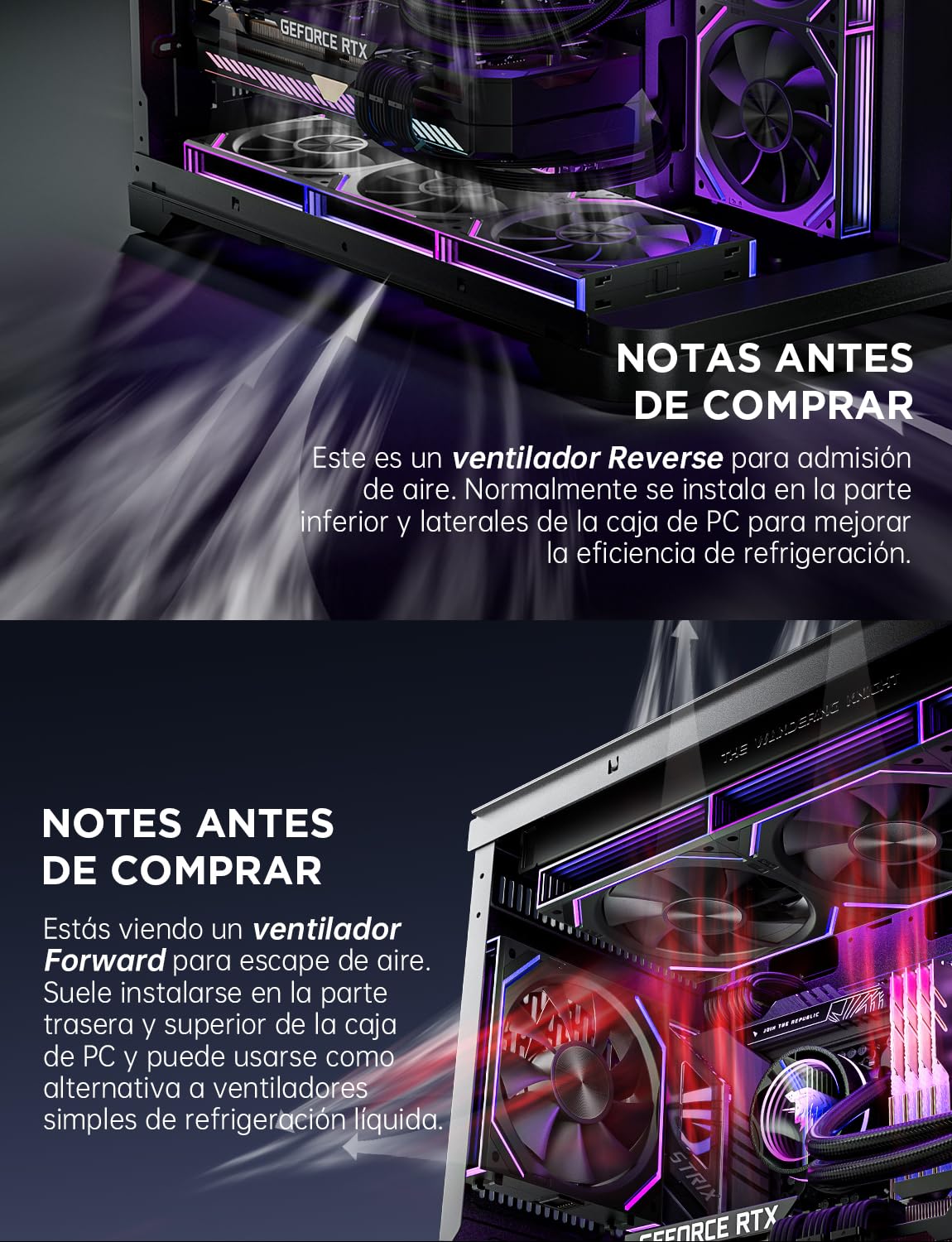 Asiahorse Dawn - Ventilador de caja de 120 mm, ARGB PWM 1850RPM/71CFM Airflow, diseño de paletas hacia adelante y hacia atrás, bajo ruido, rodamientos HDB de precisión de alto rendimiento, ventilador