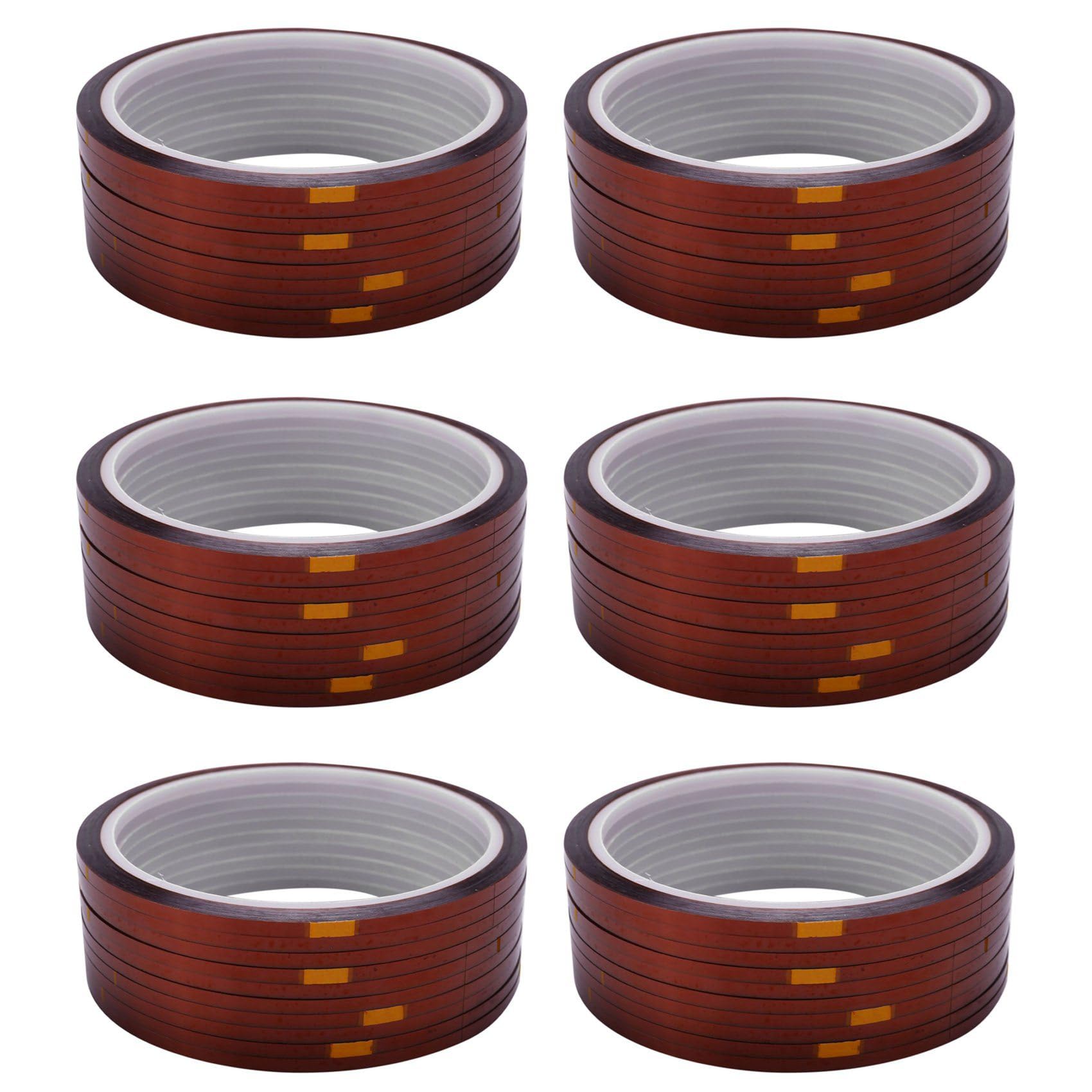 Ctrlzs Brown 60 Rolls 33Mx3mm Heat Heat Temperature Adhesive Tape Sublimation Mug Tape, Color