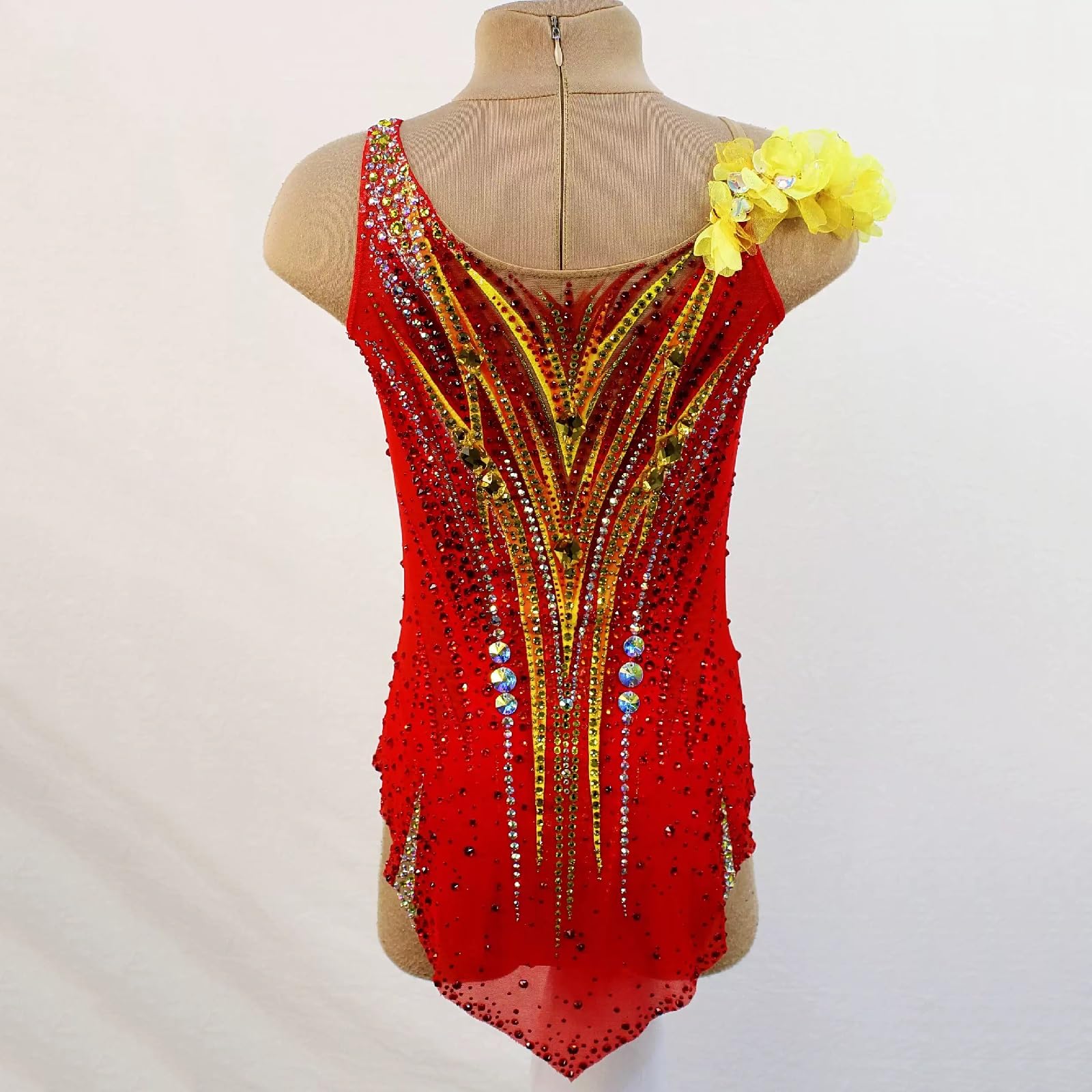 Trykoty Do Gimnastyki Artystycznej Dziewczęta Kobiety Spandex Bez Rękawów Trening Wydajność Sport Konkurs Odzież