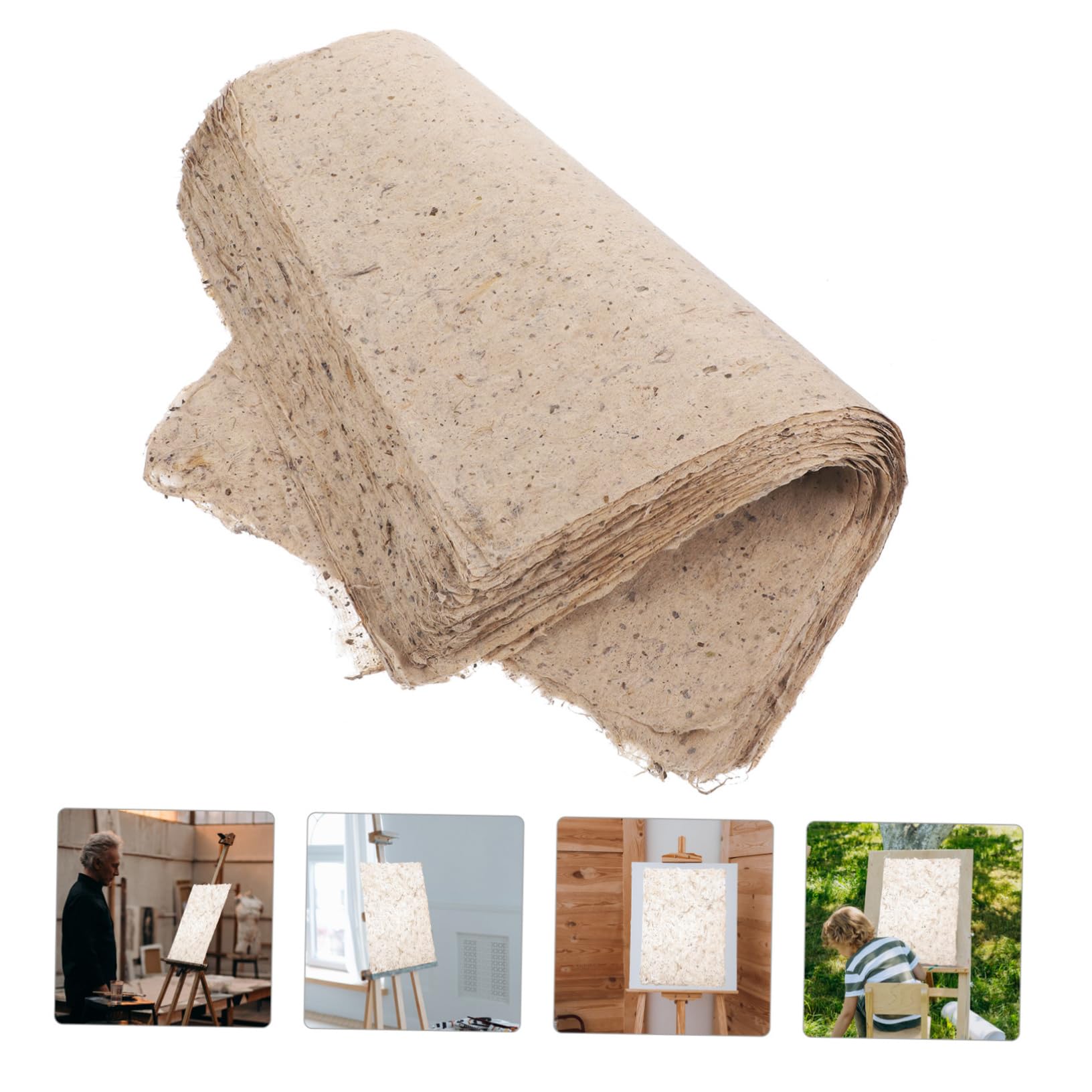 LIFKOME 50 Sheets Handmade Paper for Calligraphy Art Traditional Drawing Paper for Cursive Script Painting Present for Artists Calligraphy Lovers