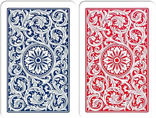 Miniatura 7 de Copag 1546 Design - Cartas de juego 100% plástico, tamaño puente rojoazul (índice jumbo, 6 juegos)