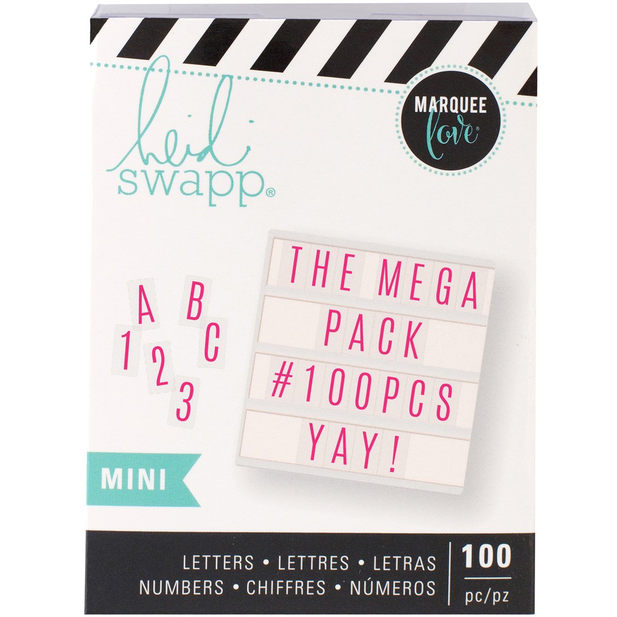 Heidi Swapp 313737 Mini Pack Lightbox-Mega-Pink (100 Pieces)