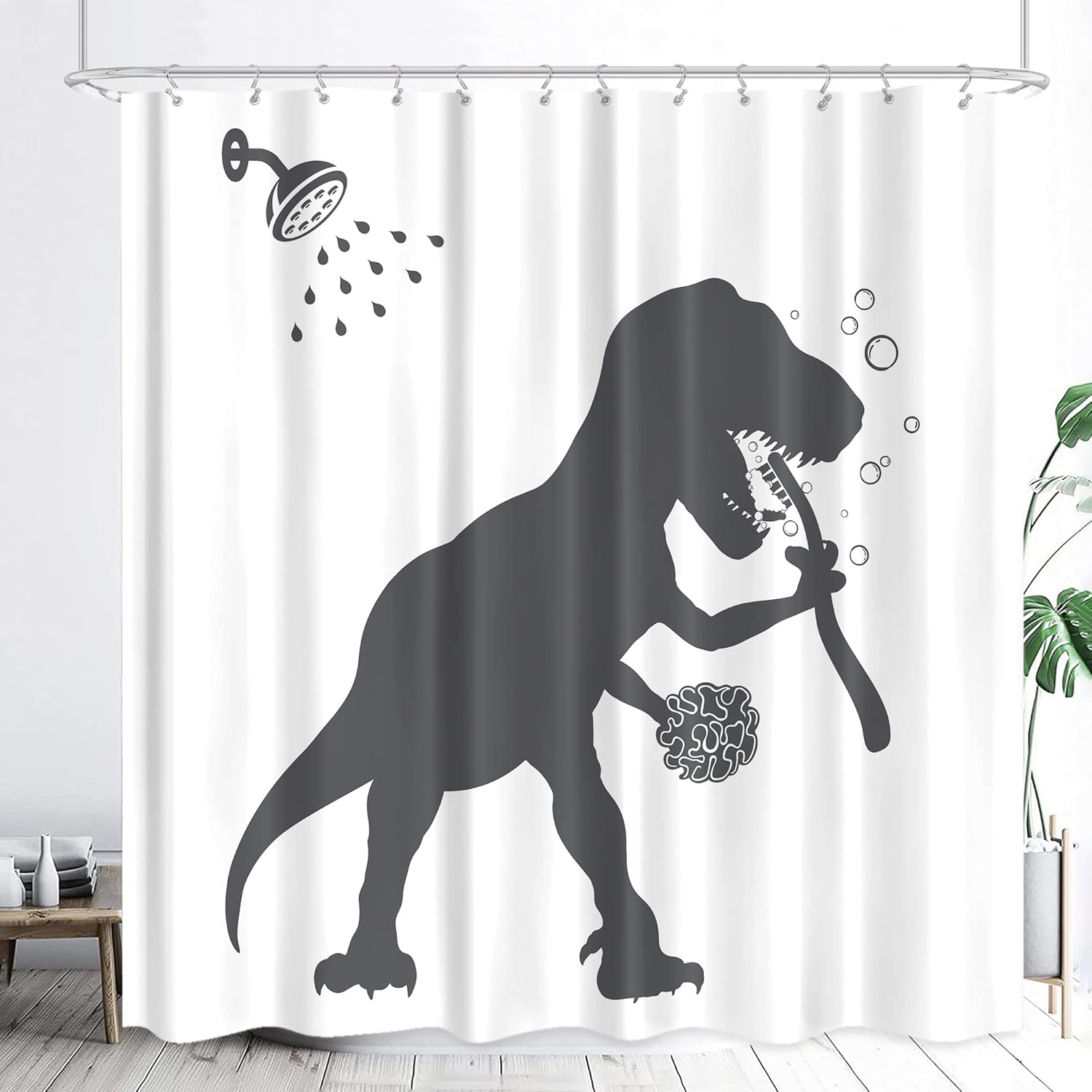 LGhtyro Dinosaur Shower Curtain Dino Shower Curtain 71Wx71H