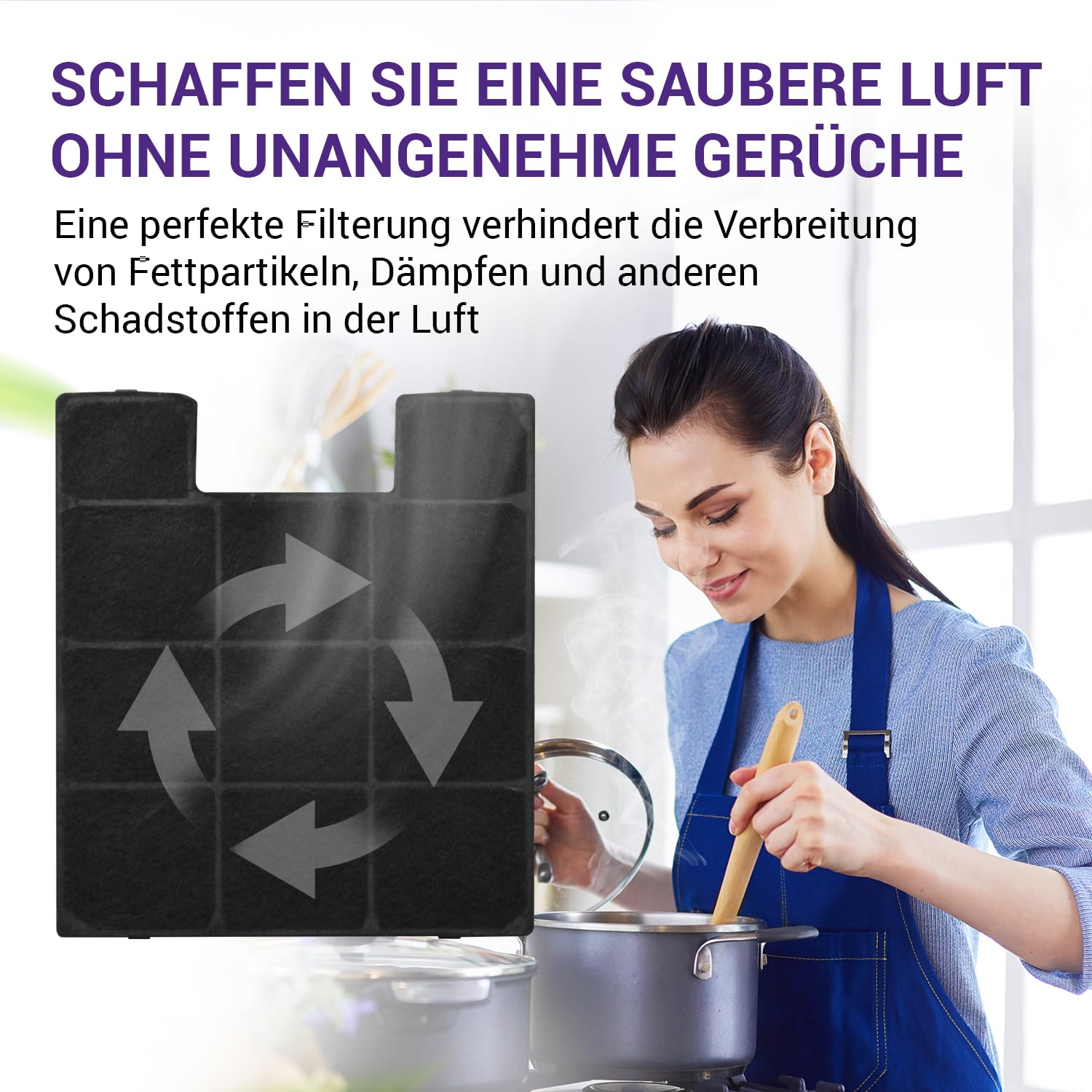 Viоks.pro 4x Filter Dunstabzugshaube Ersatz für Amica KF 17141 KF 17147 | Aktivkohlefilter Kohlefilter, ersetzt OKC 623 S, für Umluft Abzugshaube