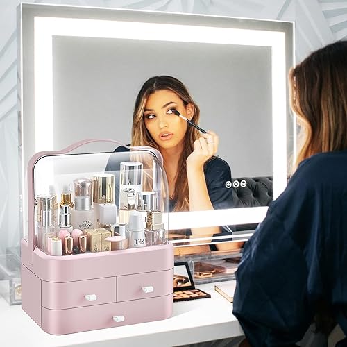 Miniatura 3 de Youlvy Organizador de maquillaje para organizadores de tocador y cuidado de la piel caja de almacenamiento de cosméticos de gran capacidad y