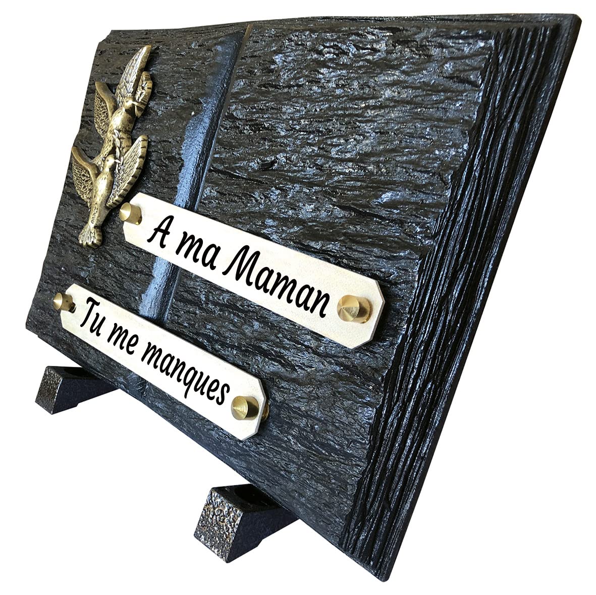 Plaque funéraire avec textes à personnaliser