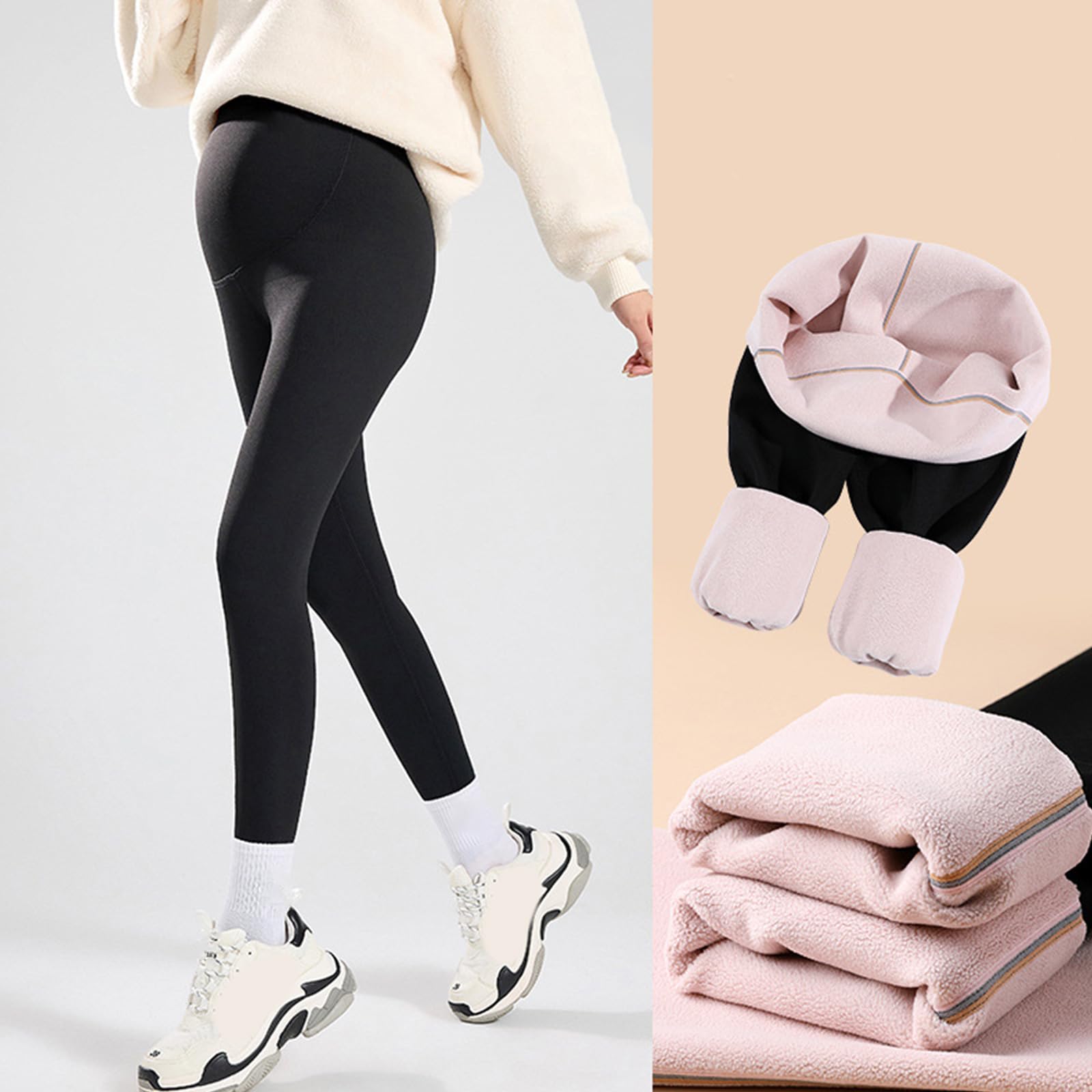 Pantaloni premaman in spandex ad alta elasticità Equilibrio Camminare Esercizi bassi Pantaloni di allenamento di