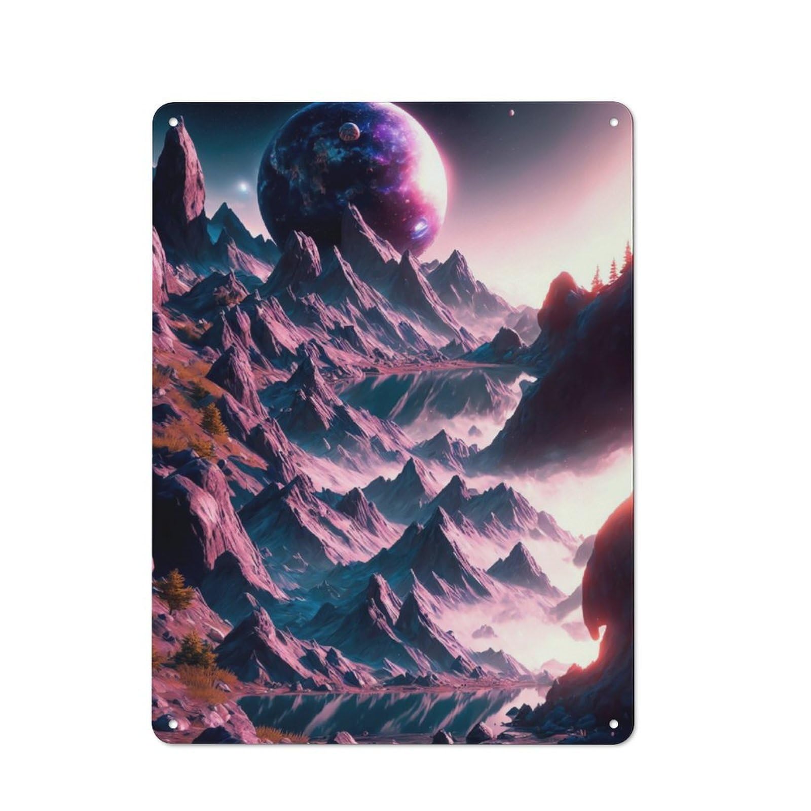 Junmoney Space Odyssey Loft Style Metal Wall Sign 40X30cm Featuring Studio Wall Art For Loft, Studio, Office Or Creative Room