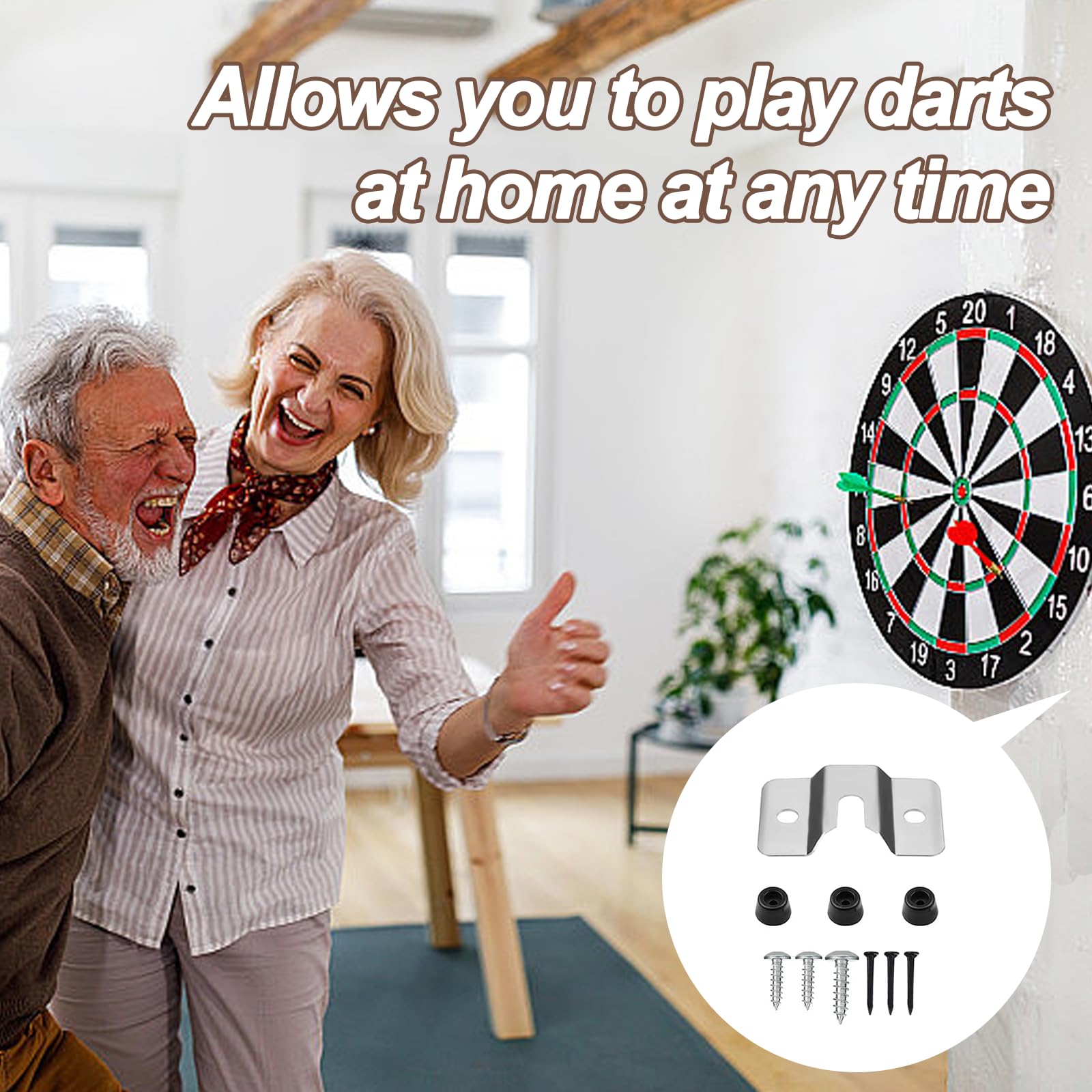 Dartscheibe Halterung für Steeldart Boards - Tragbare Wand Aufhängen Set für Dartboards