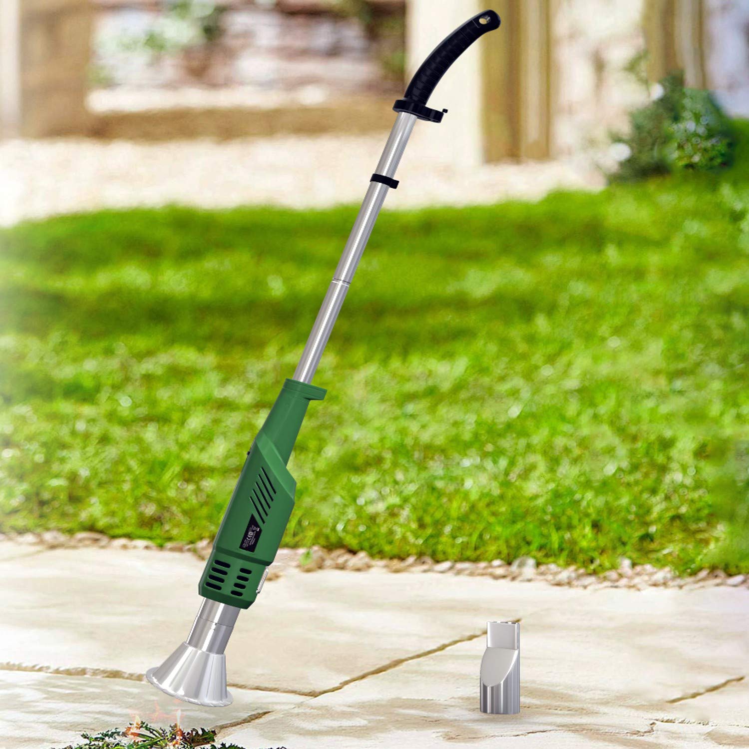 Herzberg HG-6007; Bruleuse éléctrique de Mauvaises Herbes 2000W​ ​, Vert et Argent
