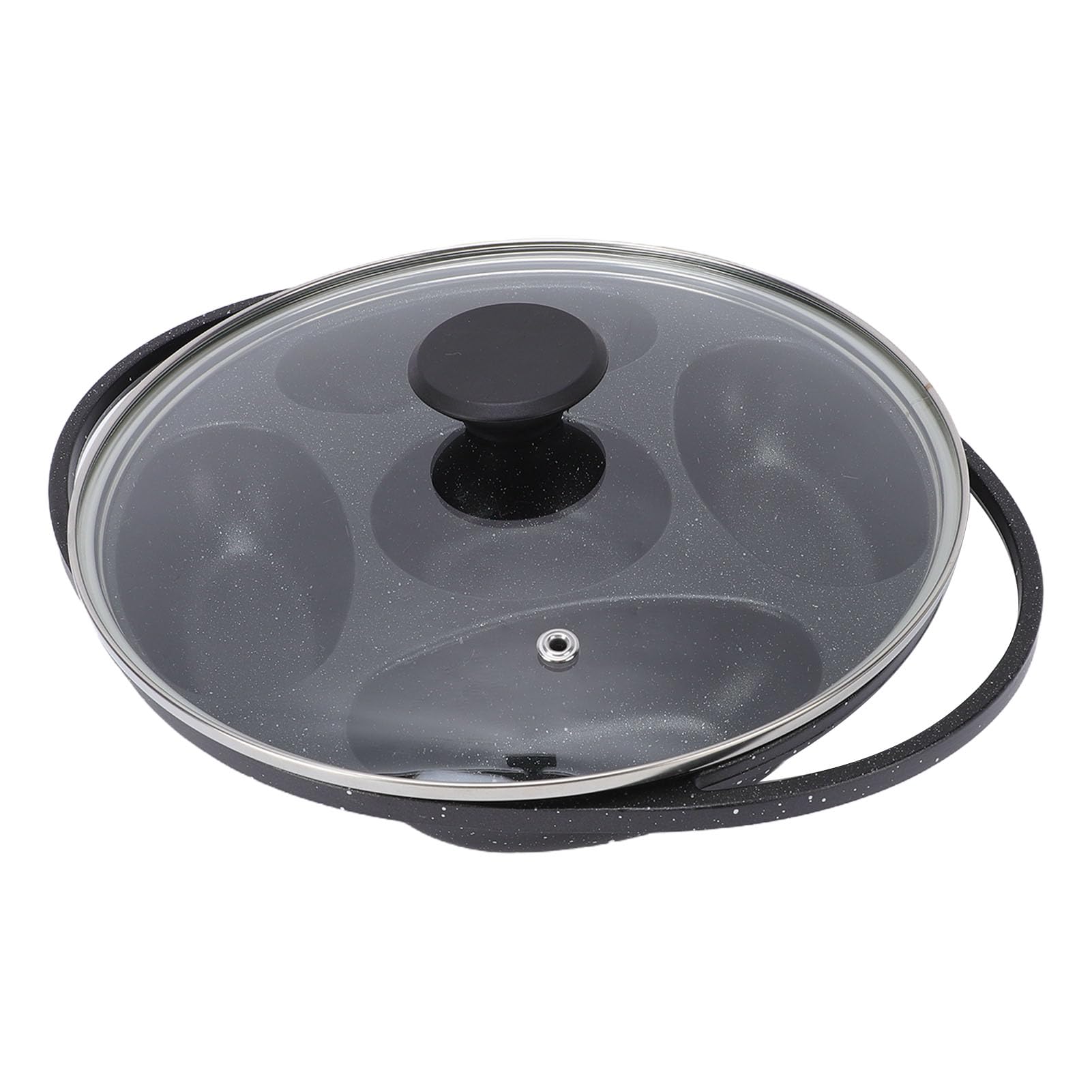 Molde para Pasteles Antiadherente de Aleación de Aluminio de 5 Orificios, Mini Molde para Tortitas y Pasteles de Calentamiento Uniforme y Eficiente con Tapa para Ocasiones Memorables