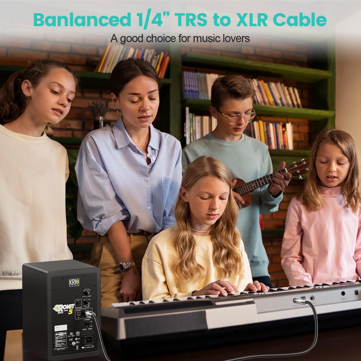 EMK 1/4" to XLR Cable,6.35mm TRS to XLR Male to Male Balanced XLR to 1/4 Cable Interconnect Microphone Cord Patch Cable for Mixers Amplifiers - Image 2