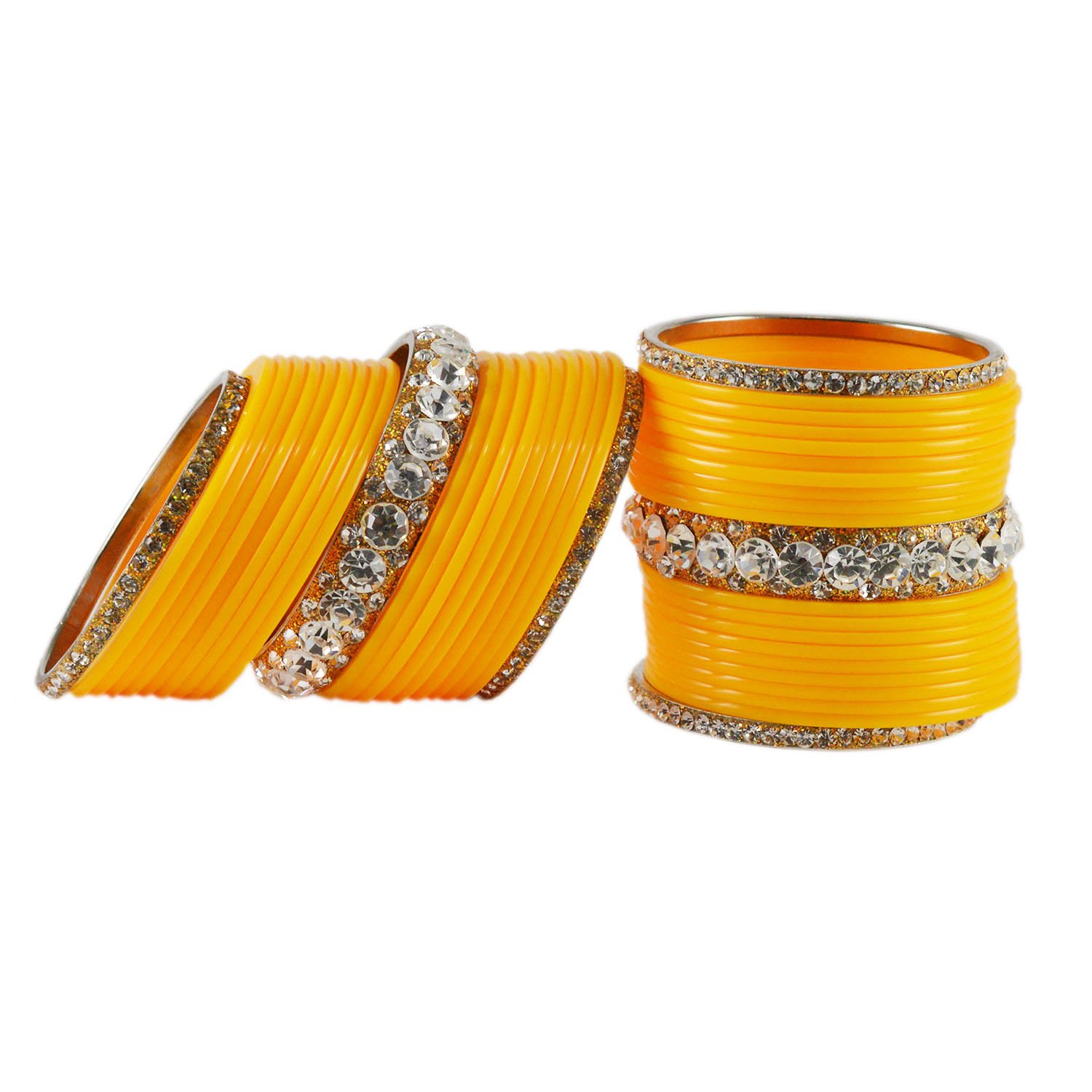 Vidhya Kangan Latest Traditional Yellow Stone Acrylic-Brass Bangle -(banx1639) For Women And Girls - Review, Price and Buying Guide