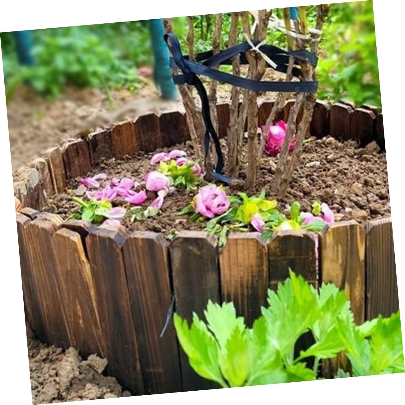 VICASKY Garden Edging Border Fence Panel Flexible Landscape Fencing for Lawn Decoration and Reusable for Garden Beds and Plant Areas