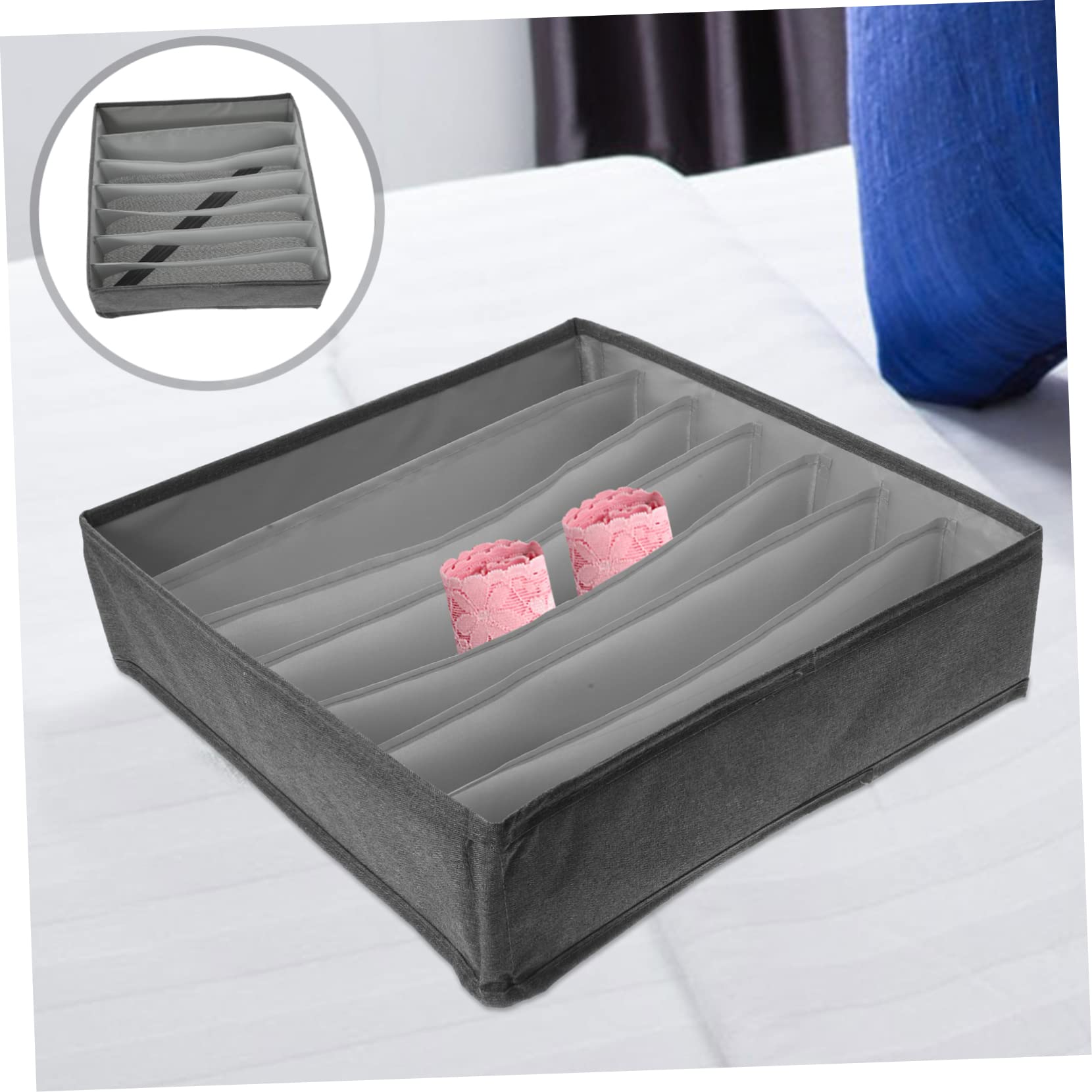 Alipis Scatola Portaoggetti Per Biancheria Intima A 7 Scomparti Riutilizzabile E Organizer Per Cassetti Per Calzini E Reggiseni