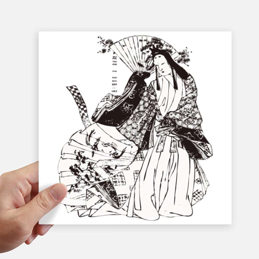 Autocollant carré Japon Sakura DIYthinker sticker 20 cm pour ordinateur et mur
