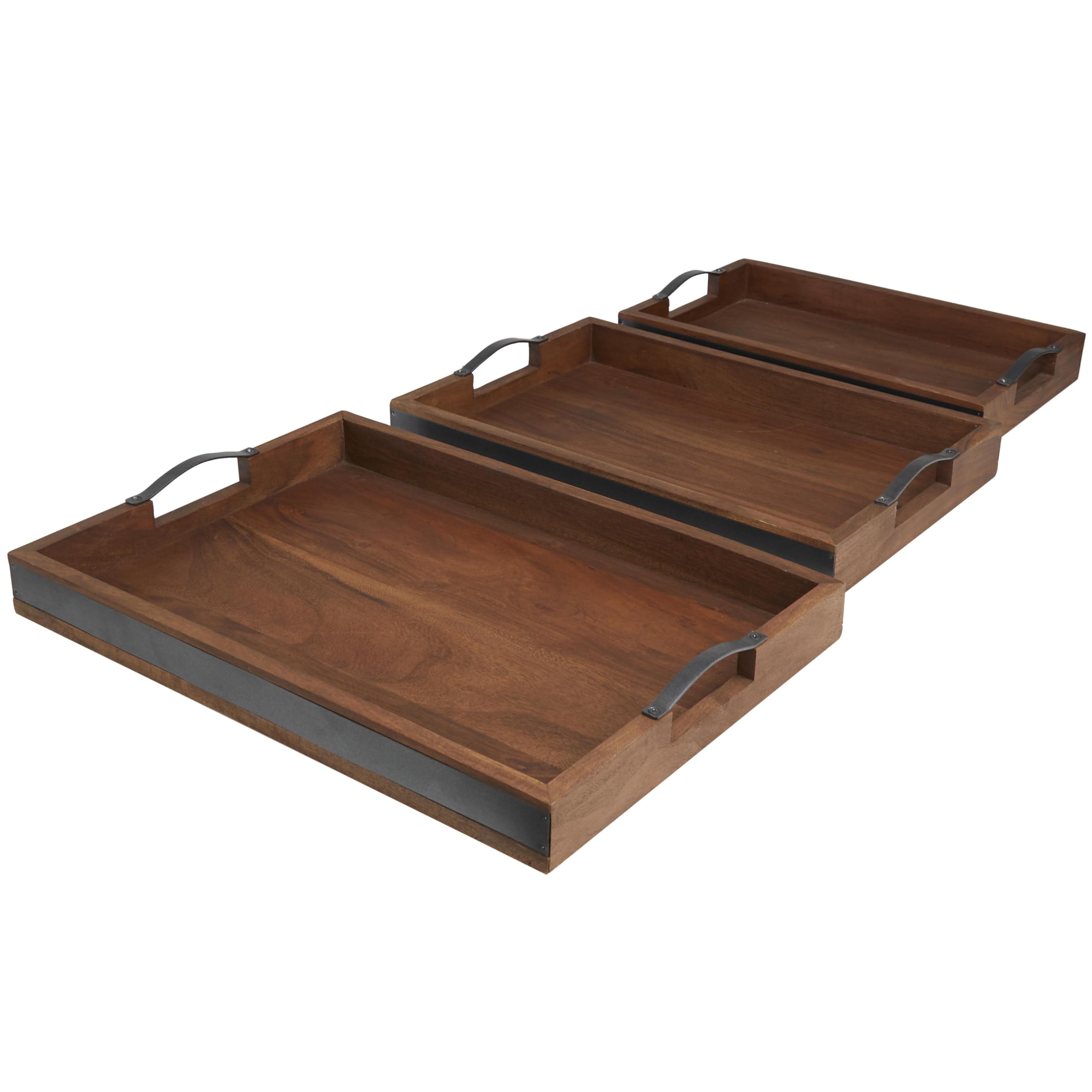 Amazon.com: Deco 79 Wood Living Room Decor Tray Ottoman Tray with