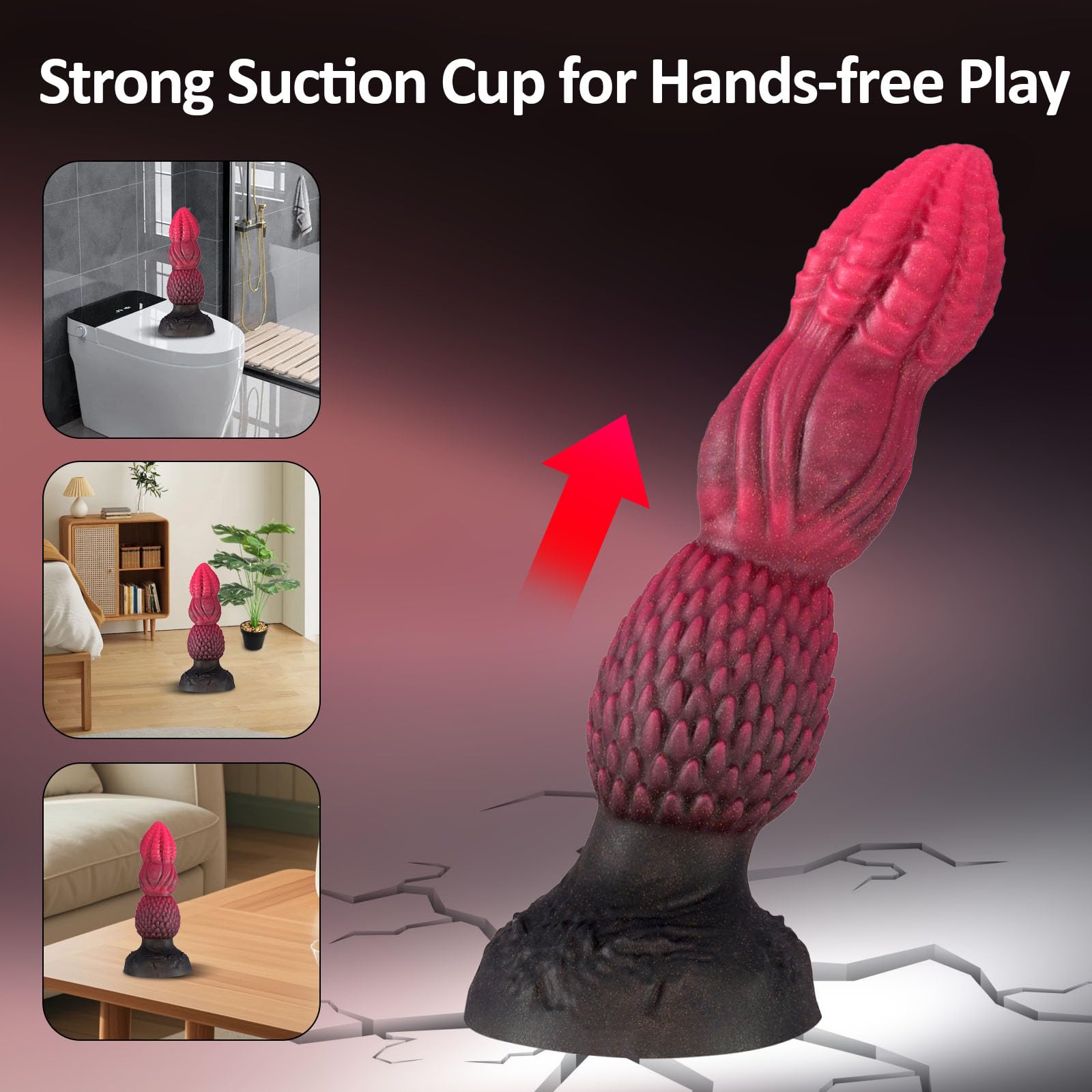 8.6cm diametro énorme épais gode, 29cm monster fantasy 3 festival gode, XXL rose rouge anale perle prostate adulte sex toys g-point homme gay femme avec ventouse