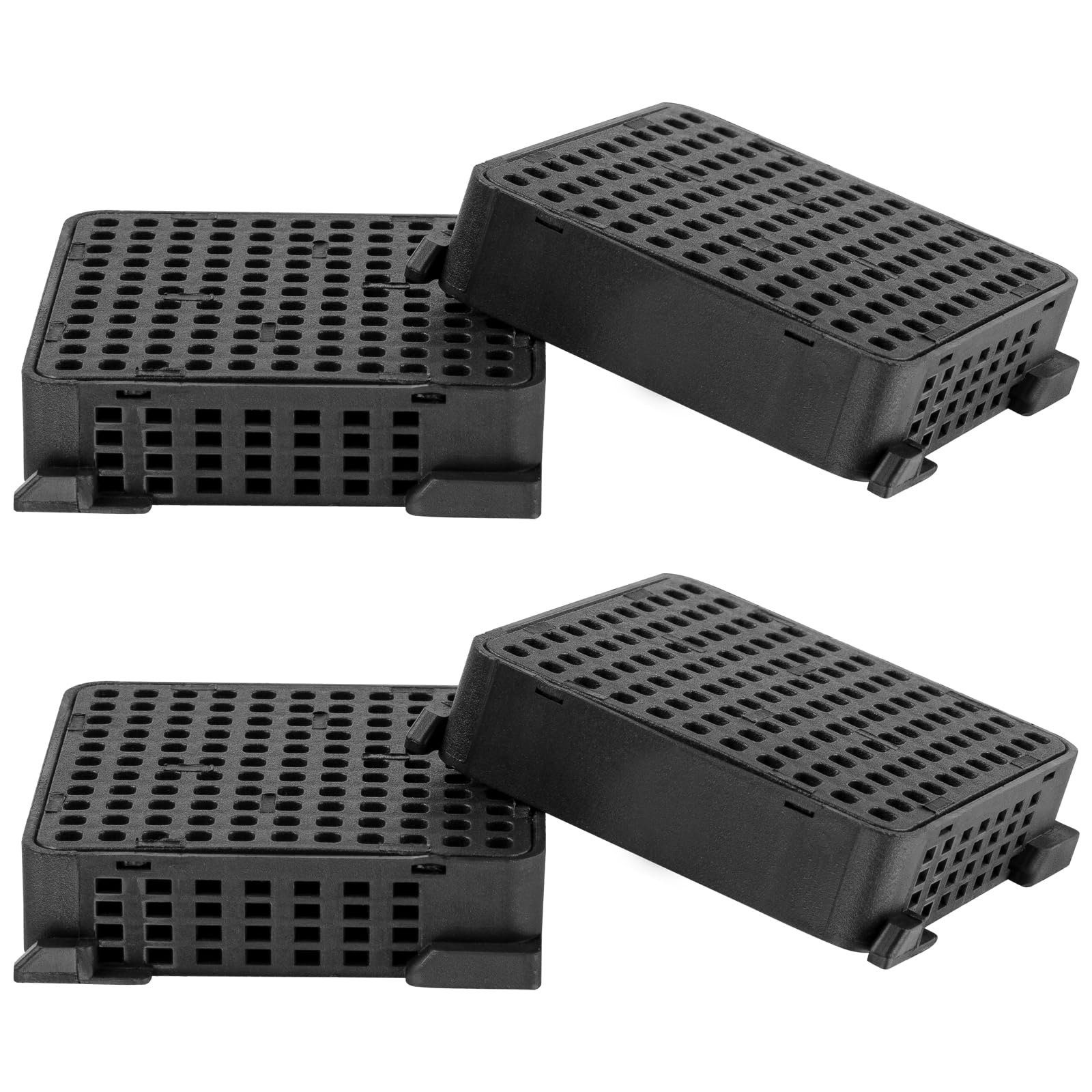 Filtro de carbón activo para frigorífico Liebherr 9096989 9882460 988246000 Fresh Air Filter para 7440021-00 con carbón activo para frigoríficos (agujero cuadrado negro, 4 unidades)