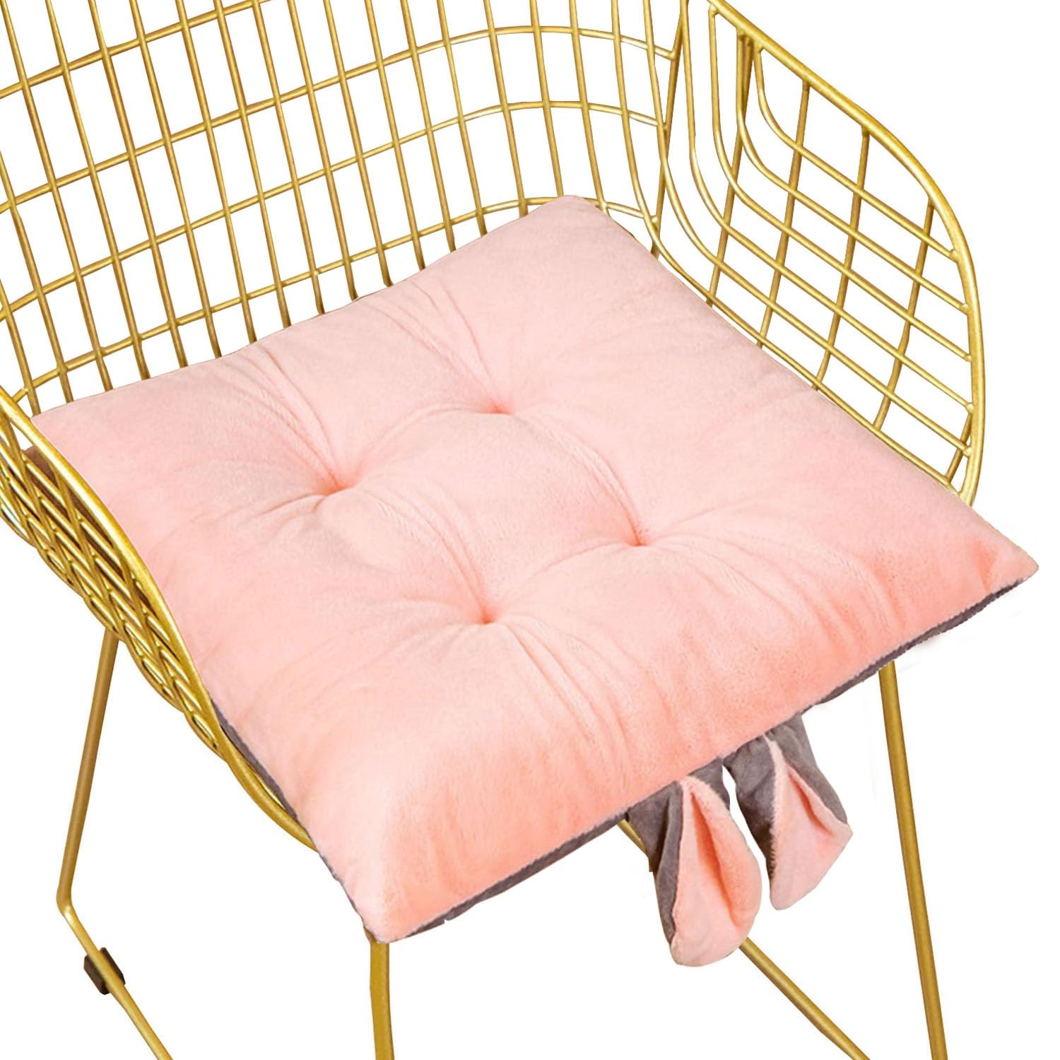 Coussins d'assise velours 45x45 cm : lot de 4 pour chaises de salle à manger