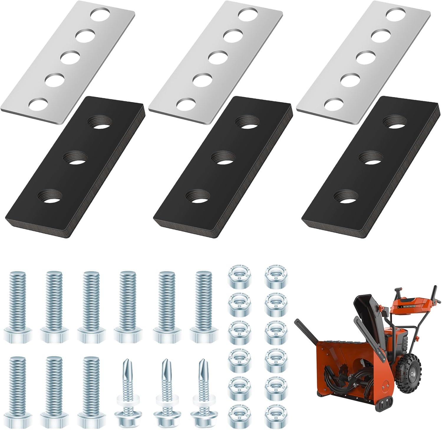 Snow Blower Impeller Modification Kit Universal 3/8" 3Blade, for