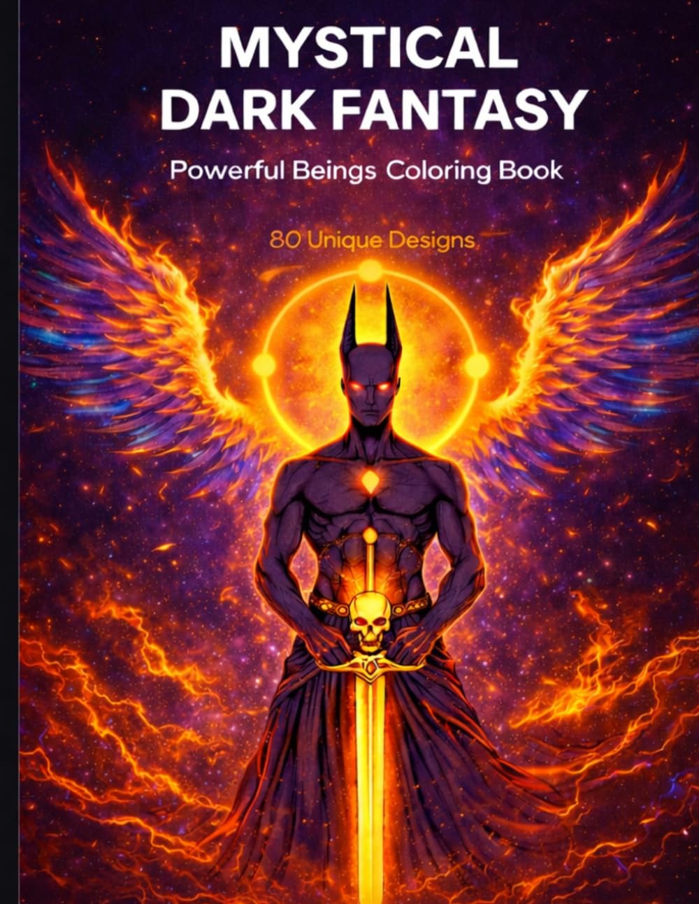 MYSTICAL DARK FANTASY: Powerful Beings Coloring Book for Adults: Dark Fantasy Creatures and Magical Designs (Dark Magic Coloring Books)